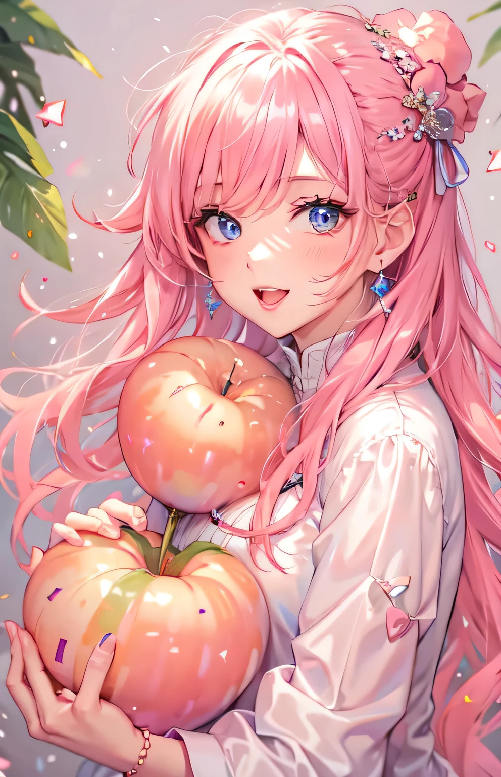 ((highest quality)), ((masterpiece)), (Get used to it), Perfect Face , beautiful girl , Peach ,
