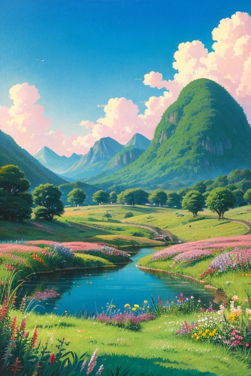 Ghibli style landscape