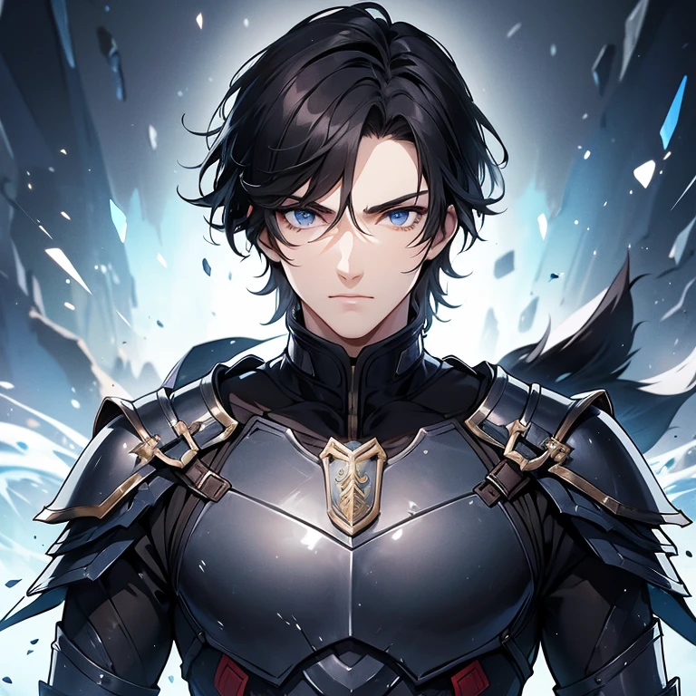 Boy have handsome face with armor clothes have a black hair have a cool body