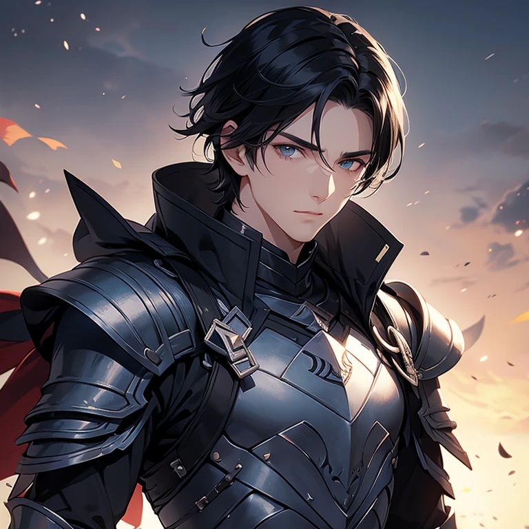 Boy have handsome face with armor clothes have a black hair have a cool body