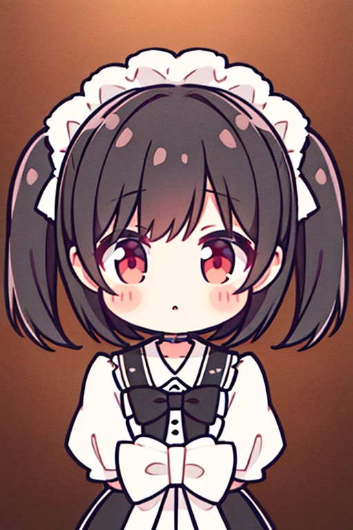 best quality, masterpiece, highres, solo,black_hair, bangs, short_hair, blush, ((two_side_up)), 1girl,looking_at_viewer,twintails