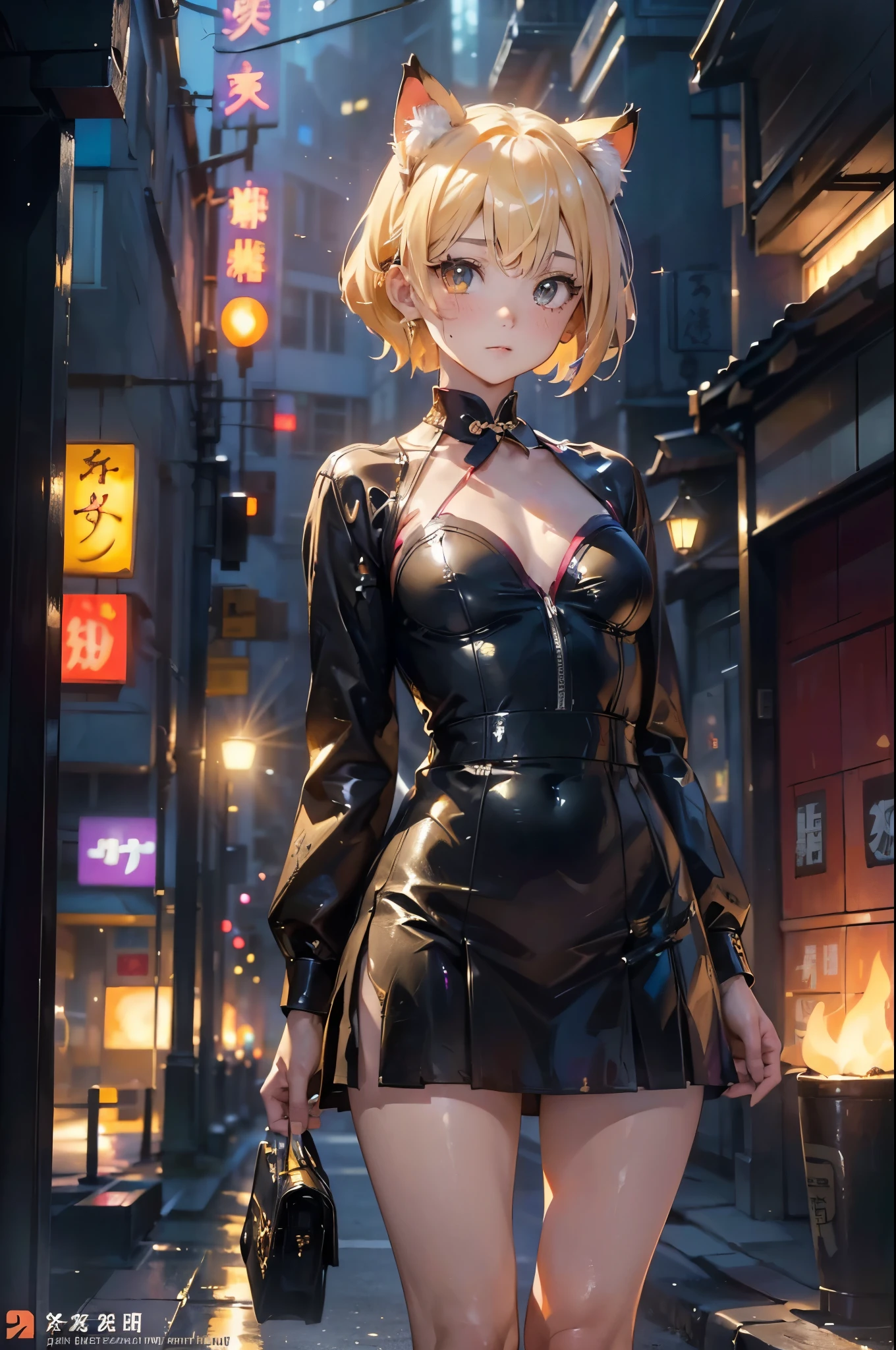 可爱of little cat loli,(((Little Loli, 小小of身體, 小of))), (((6 years old))),((anime little cat with extremely 可爱of and beautiful blonde hair walking down the street)),(((Catwoman,anthro furry 可爱of,catwoman))),(((Cat ears,Cat ears on head,big Cat ears))),
(((flat chest))), (((Blonde hair:1.35,messy Blonde hair,Colored undercoat,Breathe through your ears,))),((Heterochromia, Eyes 1 yellow, eye2 orange, 完美of眼睛, 上翻of眼睛:1.3, 美丽细致of眼睛, 精致美丽of眼睛:1, 眼睛上of大亮点:1.2, 倾斜of眼睛)), (((freckle on the face, freckle,freckle女孩))),(((Glowing skin:1.5,Bright skin: 1.5,dark tanned skin,有光泽of皮肤,very 有光泽of皮肤,闪亮of身体,Plastic Glitter Leather,exaggerated 有光泽of皮肤))),(精致细致of手指,詳細of身體,详细of武器,人类of手, 詳細of手),
可爱of,debauchery,,of,National Foundation,
Absolutely great opportunity,暴露of衣服,Showing skin,((Carnival Shirt, Fluorescent shirt, Carnival Mini Skirt,Visible thong strap)),(穿着rave outfit:1.3,rave outfit,Half naked,Few clothes,),(Detailed clothing,詳細of衣服),
(Dynamic poses:1.0), Focus only, 尴尬of, Center, Scale to Fit, Rule of Thirds,
outdoor, ((Night view)), (Cyberpunk night street background: 1.5,阴暗of天空,alleyway, alley,厚厚of云层, Detailed background:1.25),
(最好of质量), (high resolution), (Clear focus), (Super detailed), (Extremely detailed), (极高品质of艺术品), 8k_wallpaper, (Extremely detailed CG 8k),(非常精美of 8K CG), ((hyper super Super detailed perfect piece)), Flawless, (((masterpiece))), illustration, 鲜艳of色彩, (Wheels within wheels), High contrast, Selective lighting, Double contact, HDR (High Dynamic Range), Post-Processing, Background blur,((非常巨大of乳房)),凹槽显露出原来of皮肤