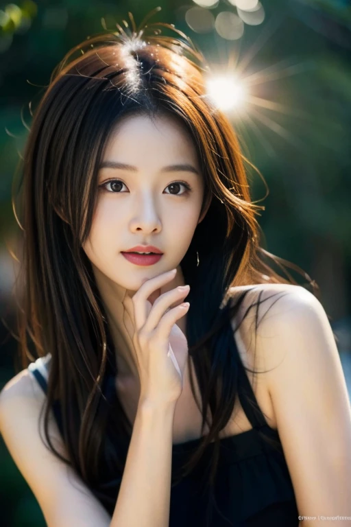 original photo,best quality),(lifelike,照片lifelike:1.3),best quality,Very detailed,masterpiece,Ultra Detailed,illustration,1 girl,Predominant_Body,Dynamic Angle,World Masters Theatre,messy_long_hair,best quality,Extremely detailed CG unified 8k wallpaper,,amazing,Light,lens_Flare,Dunhuang_style,Real People