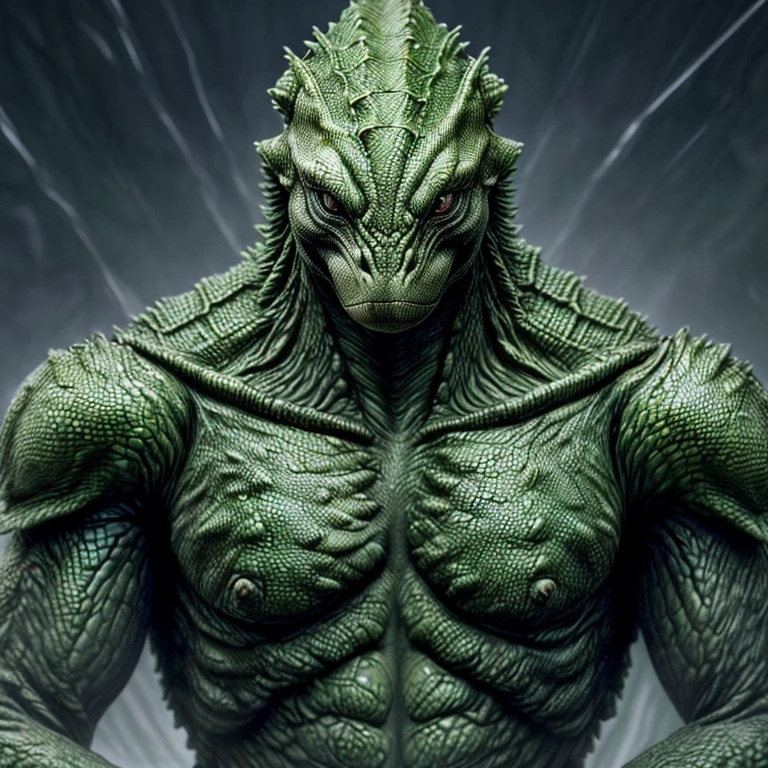 A lizardman in random season, with a perfect sculptural realistic,with mediaval armor, and potrait, ultra realistic, HD,