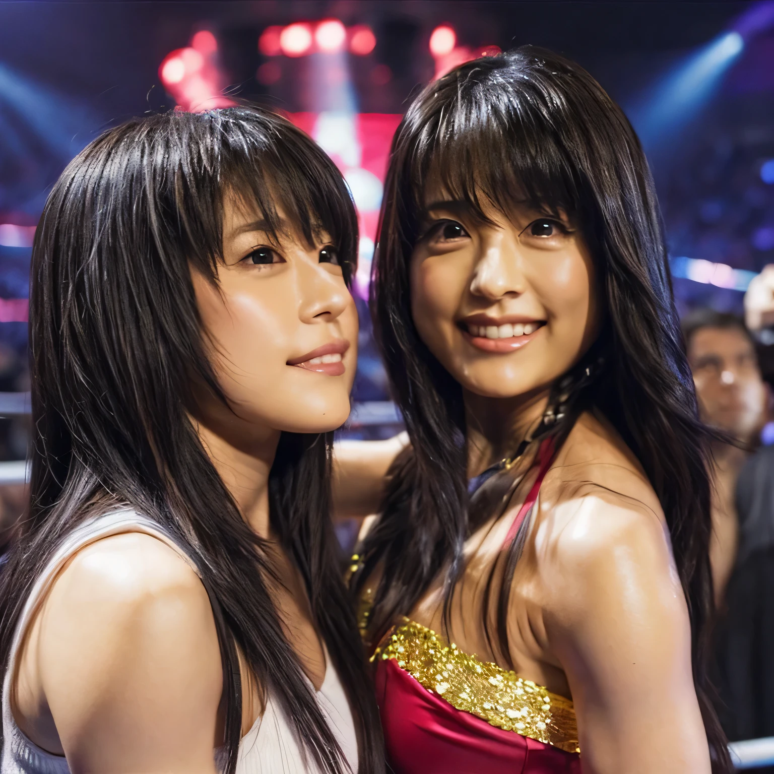 Tifa, From Final Fantasy 7, Elbow drop to Ric Flair in a WWE ring