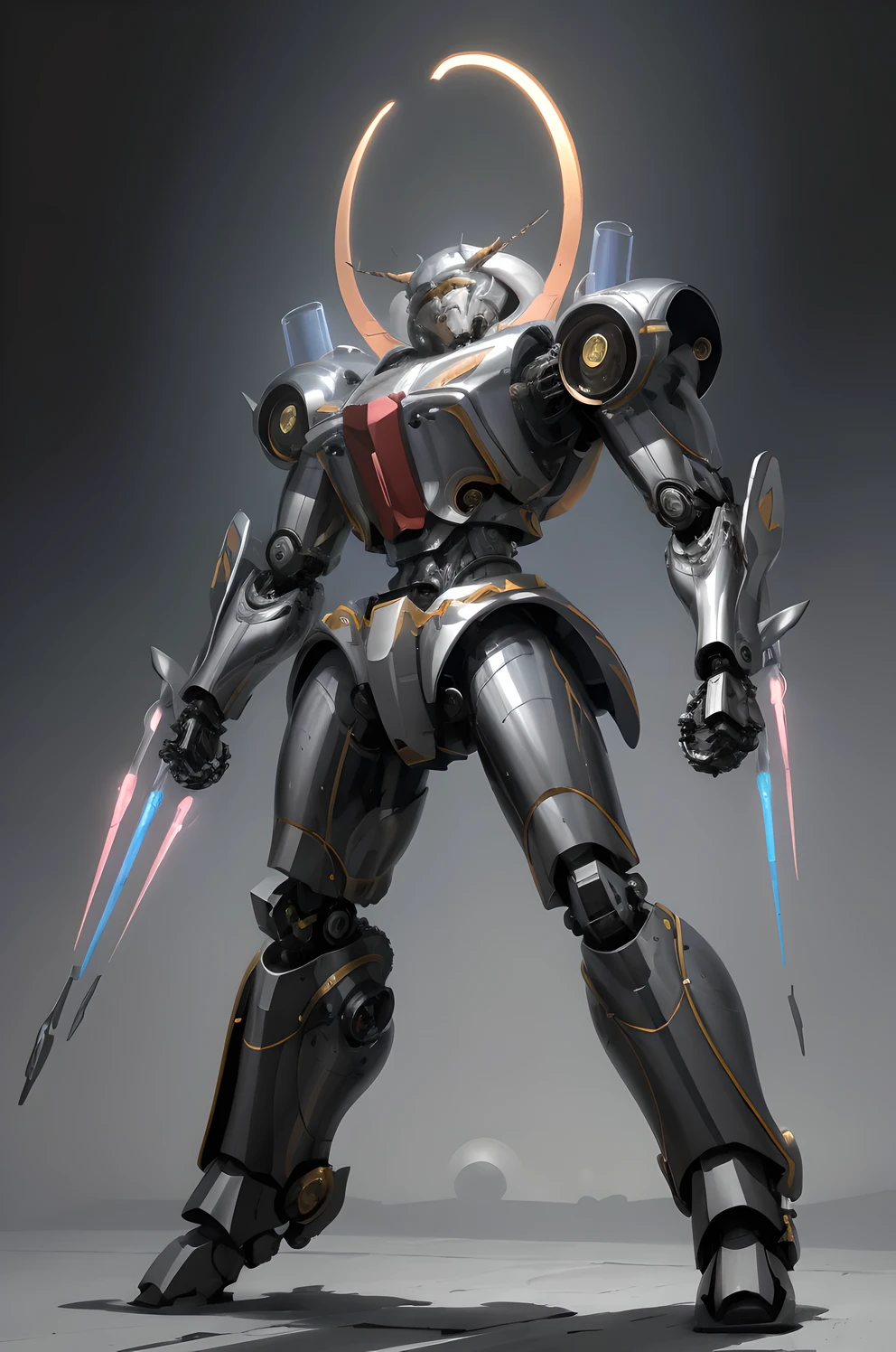 detailed, ultra-detailed, masterpiece, 8k wallpaper,
, (bio mecha:1.5),(mecha:1.4),
, (muscle:1.3), (muscle tissue:1.5), (colorful mecha:1.4)
facing viewer,looking at viewer,mechanical arms,mechanical halo,no humans, monster, solo, claws, teeth, sharp teeth, antennae, alien, bug, standing,locust,grasshopper,hopper,dark,black background