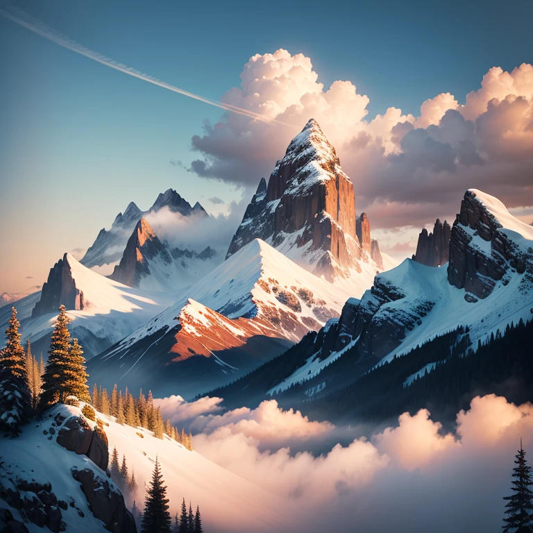 mountain view at morning