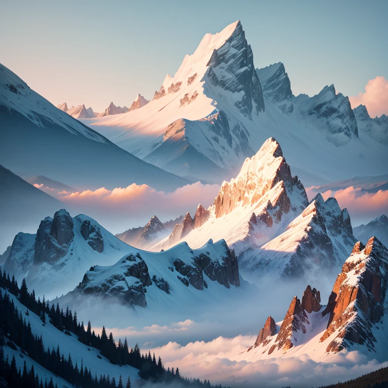 mountain view at morning