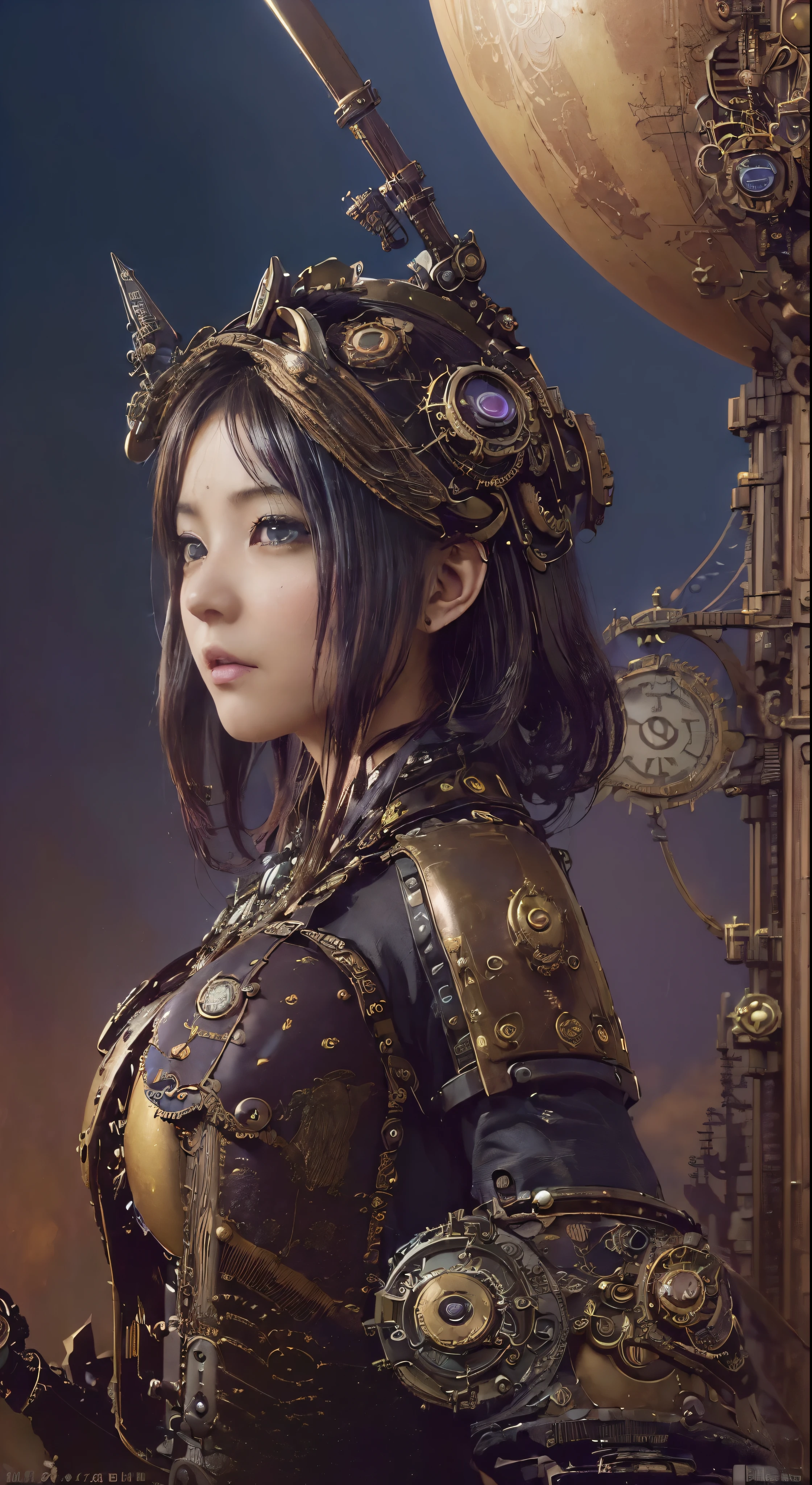 ((dream-like、Surreal、Steampunk anime RPG scenario:1.4)、Highly detailed artistic illustration、(highest quality:1.3)、(masterpiece:1.2)、(Photorealistic:1.0)、Atmospheric steam and mechanical textures、(Ethereal:1.2)、(beautifully detailed:1.1)、(Steampunk Dreams:1.1)、(Inspired by anime:1.1)、(RPG elements:1.0)、(Surreal environment:1.0)、(detailed character design:1.1)、(Vibrant color palette:uninhabited space