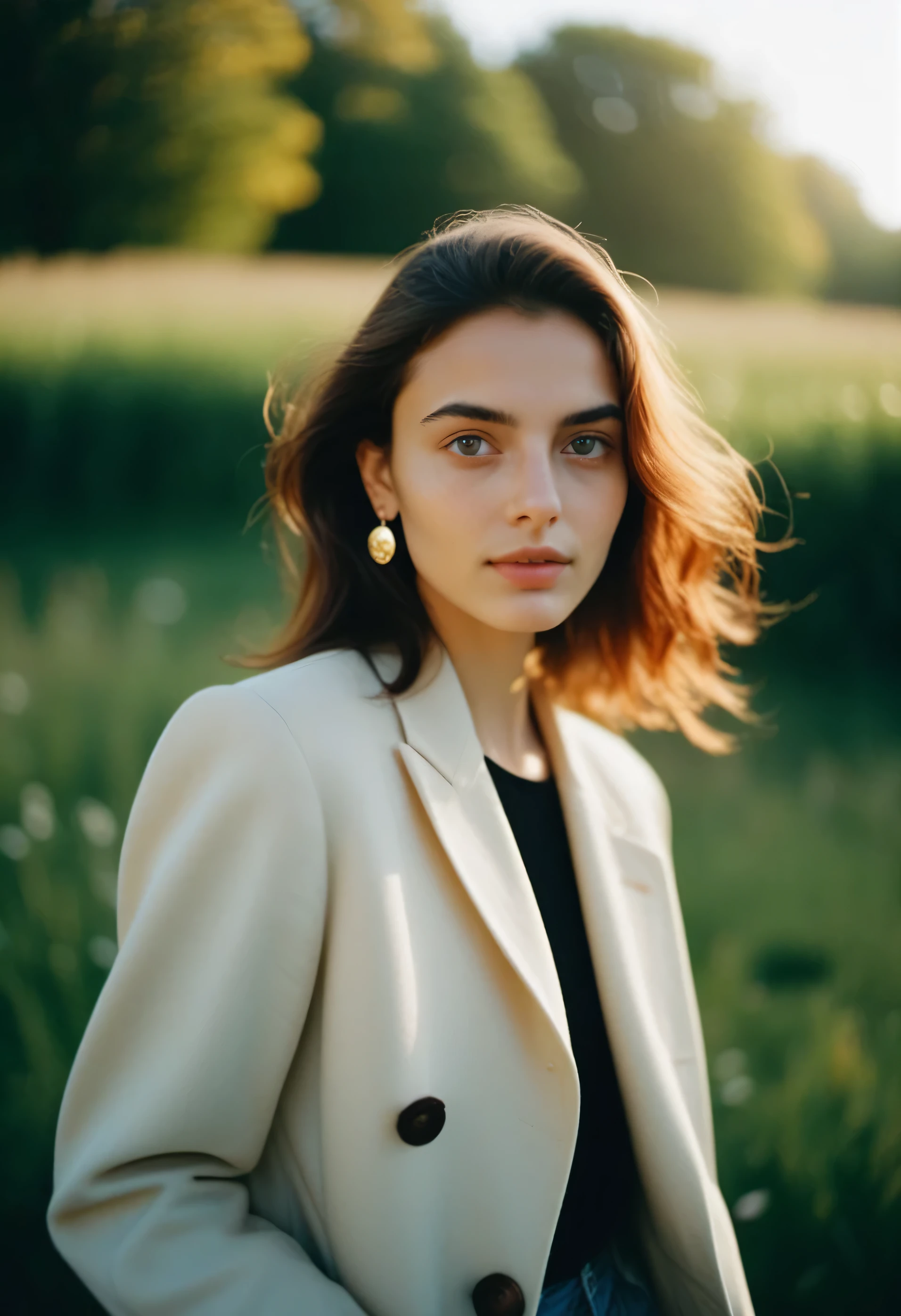 amateur photo of a Indian women, analog, raw, f2, 35mm, an (amateur photo) of a 30 year old candid photo of a woman, flash photography, taken on an old camera, polaroid, half body photo of a beautiful 20 years old Icelandic girl, extremely detailed eyes, beautiful face, detailed natural skin with pores, , looking peaceful. skinny jeans, loafers, shoulder bag, stud earrings, (lofi, bokeh), by Marta Bevacqua, golden hour, cinematic lighting, (hazy filter, film grain:1.2). 8k, highly detailed, detailed skin texture, natural skin texture, perfect eyes, perfect iris, high detail eyes, detailed iris, detailed cloth texture, perfect eyes, detailed eyes, (high quality, best quality:1.3), Extremely high-resolution, film grain, dslr, Kodak Portra 400 camera f1.6 lens, 35mm, Fujifilm Superia Premium 400, Nikon D850,