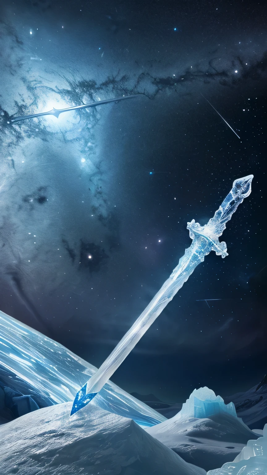 A cosmic sword made of ice