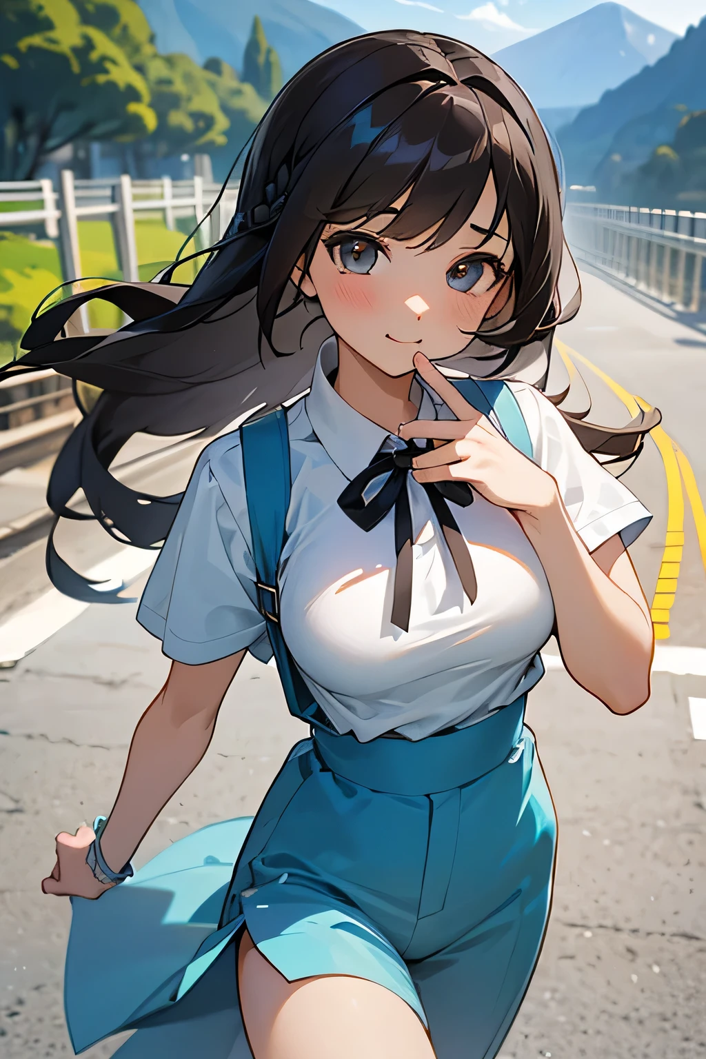 highest quality、High resolution、Detailed Background、(Beautiful face in every detail:1.4)、Anatomically correct、(Draw the usual number of fingers:1.2)、Detailed facial expressions、Detailed eyes、Detailed eyes、Beautiful, smooth skin、Teenage beauty、(Huge breasts:1.2)、(Highly detailed face:1.4)、Perfect body line、
cute hair color、Brown Hair、Black Hair、braided bob、Braided long hair、Wavy Hairstyle、well-groomed eyebrows、Cute gestures、Walking in the air、A little excited expression、A happy look、Cowboy Shot、
(Three beautiful girls enjoying the thrill of walking in the air:1.5)、
Walking in the air is an activity where you walk on elevated walkways and suspension bridges.、
Access a walking space set up at an elevated location、
They continue to hold hands while walking in high places to show a sense of security and affection、
While walking, we talk about each other and the surrounding scenery、
Take photos of the scenery from high places and cute scenes during sky walking.、
Leave memories by posing together and taking pictures that make use of the background、
You can feel the depth of the Grand Canyon by walking along this transparent walkway、
A high mountain in Milford Sound on New Zealand's South Island々You can walk along the sidewalk while enjoying the glacier scenery、The feature is a glass-floored walkway built on the cliff.、By walking on a deep ravine、You can enjoy the spectacular scenery、
For casual tops, choose simple yet unique designs such as logo T-shirts, sweatshirts, or camisoles、
Oversized ones are also popular、
The colorful rompers are accented with pastel and vivid colors、
Details such as ruffles, lace and ribbons add femininity、
Choose the type that best fits your body.、cute