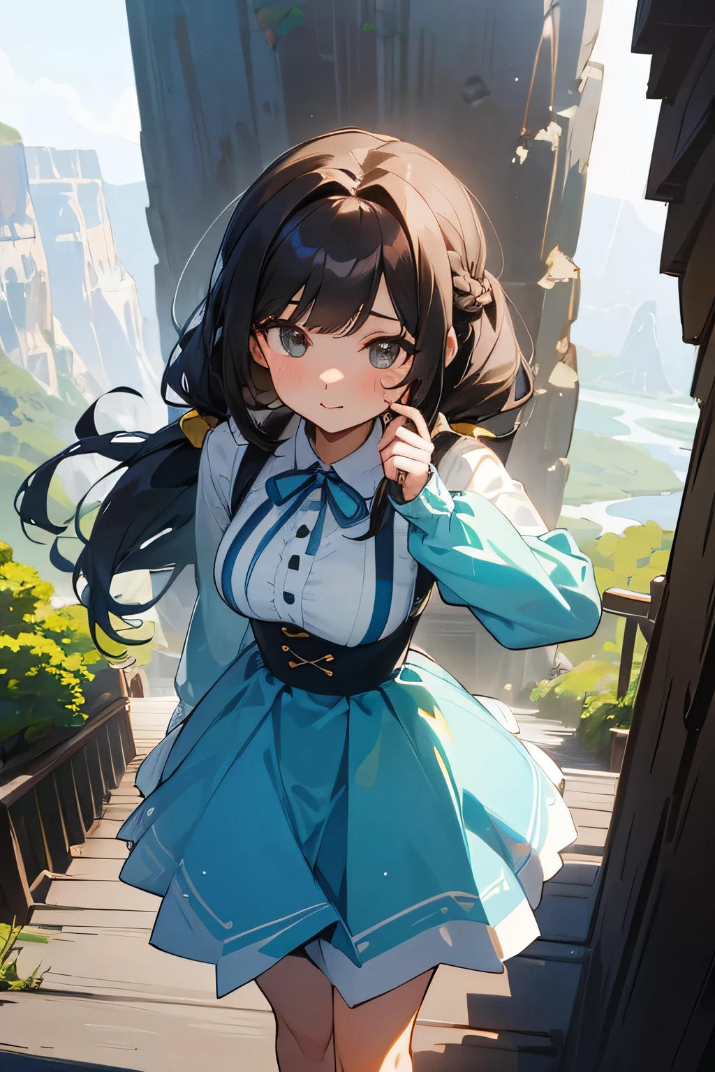 highest quality、High resolution、Detailed Background、(Beautiful face in every detail:1.4)、Anatomically correct、(Draw the usual number of fingers:1.2)、Detailed facial expressions、Detailed eyes、Detailed eyes、Beautiful, smooth skin、Teenage beauty、(Huge breasts:1.2)、(Highly detailed face:1.4)、Perfect body line、
cute hair color、Brown Hair、Black Hair、braided bob、Braided long hair、Wavy Hairstyle、well-groomed eyebrows、Cute gestures、Walking in the air、A little excited expression、A happy look、Cowboy Shot、
(Three beautiful girls enjoying the thrill of walking in the air:1.5)、
Walking in the air is an activity where you walk on elevated walkways and suspension bridges.、
Access a walking space set up at an elevated location、
They continue to hold hands while walking in high places to show a sense of security and affection、
While walking, we talk about each other and the surrounding scenery、
Take photos of the scenery from high places and cute scenes during sky walking.、
Leave memories by posing together and taking pictures that make use of the background、
You can feel the depth of the Grand Canyon by walking along this transparent walkway、
A high mountain in Milford Sound on New Zealand's South Island々You can walk along the sidewalk while enjoying the glacier scenery、The feature is a glass-floored walkway built on the cliff.、By walking on a deep ravine、You can enjoy the spectacular scenery、
For casual tops, choose simple yet unique designs such as logo T-shirts, sweatshirts, or camisoles、
Oversized ones are also popular、
The colorful rompers are accented with pastel and vivid colors、
Details such as ruffles, lace and ribbons add femininity、
Choose the type that best fits your body.、cute