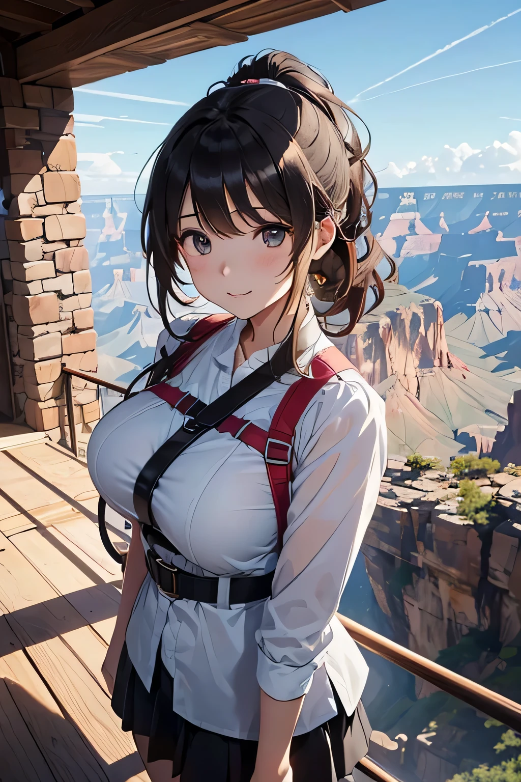 highest quality、High resolution、Detailed Background、(Beautiful face in every detail:1.4)、Anatomically correct、(Draw the usual number of fingers:1.2)、Detailed facial expressions、Detailed eyes、Detailed eyes、Beautiful, smooth skin、age beauty、(Huge breasts:1.2)、(Highly detailed face:1.4)、Perfect body line、
cute hair color、Brown Hair、Black Hair、ponytail、braided bob、Braided long hair、Wavy Hairstyle、well-groomed eyebrows、Cute gestures、Walking in the air、Cowboy Shot、
(Two beautiful girls enjoying the thrilling activity of Walking in the air:1.5)、
Walking in the air is an activity where you walk on elevated walkways and suspension bridges.、
Access a walking space set up at an elevated location、
Wear safe harnesses and protective equipment and walk along a dedicated path、
By walking on cliffs and deep valleys, you can overcome your fear of heights and enjoy the spectacular scenery of nature、
A guide or instructor will accompany you and perform activities while ensuring safety、
The couple walk down the sidewalk holding hands and supporting each other、
They continue to hold hands while walking in high places to show a sense of security and affection、
While walking, we talk about each other and the surrounding scenery、
To enjoy time just for two、You can enjoy chatting with a smile、
Take photos of the scenery from high places and cute scenes during sky walking.、
Leave memories by posing together and taking pictures that make use of the background、
When one person is nervous, the other gently supports and encourages each other、
Shows kindness and compassion while considering each other's safety、
At the top of the Skywalk, the couple hug, take pictures with the beautiful scenery in the background, and share their happiness together、
Skywalk in the Grand Canyon in Arizona、It features a glass-floor walkway、
You can feel the depth of the Grand Canyon by walking along this transparent walkway、
For casual tops, choose simple yet unique designs such as logo T-shirts, sweatshirts, or camisoles、
Oversized ones are also popular、
We recommend leggings made of stretchy material that is easy to move around in、
The colorful patterns and prints are cute、
The colorful rompers are accented with pastel and vivid colors、
Details such as ruffles, lace and ribbons add femininity、
Choose a type that fits your body, a type that fits your body, or a loose type according to your preferences、
A romantic and cute atmosphere、We will spend special moments together and deepen our love、cute