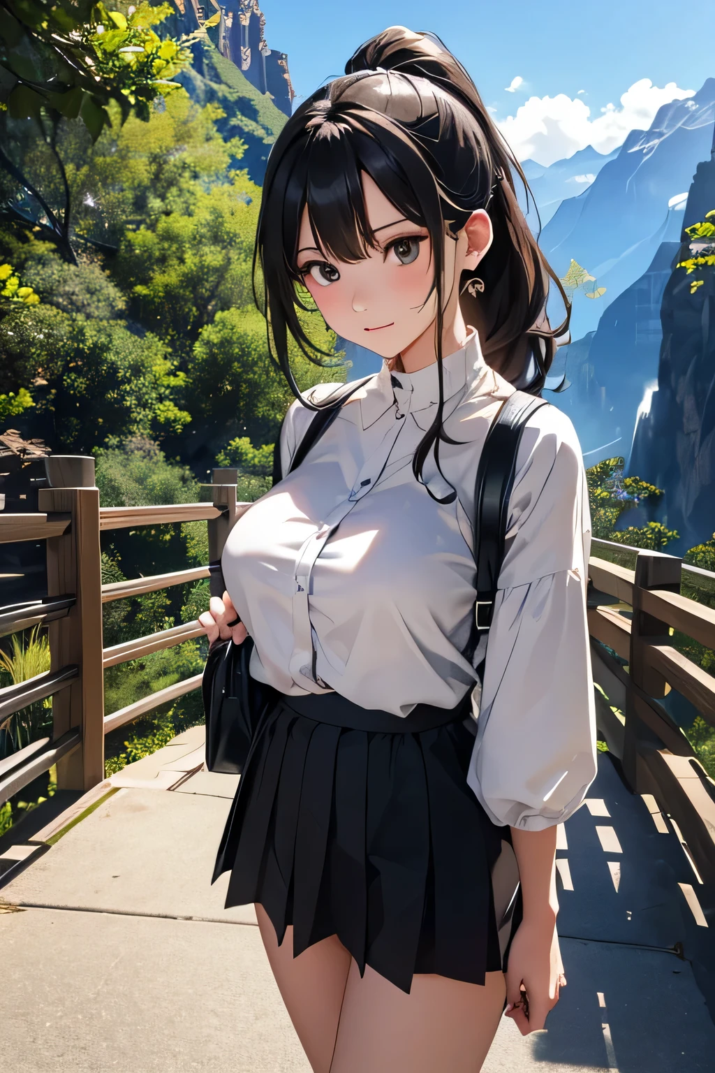 highest quality、High resolution、Detailed Background、(Beautiful face in every detail:1.4)、Anatomically correct、(Draw the usual number of fingers:1.2)、Detailed facial expressions、Detailed eyes、Detailed eyes、Beautiful, smooth skin、Teenage beauty、(Huge breasts:1.2)、(Highly detailed face:1.4)、Perfect body line、
cute hair color、Brown Hair、Black Hair、ponytail、braided bob、Braided long hair、Wavy Hairstyle、well-groomed eyebrows、Cute gestures、Walking in the air、A little excited expression、Cowboy Shot、
(Three beautiful girls enjoying the thrill of walking in the air:1.5)、
Walking in the air is an activity where you walk on elevated walkways and suspension bridges.、
Access a walking space set up at an elevated location、
Wear safe harnesses and protective equipment and walk along a dedicated path、
By walking on a deep ravine, you can overcome your fear of heights and enjoy the magnificent scenery of nature.、
A guide or instructor will accompany you and perform activities while ensuring safety、
They continue to hold hands while walking in high places to show a sense of security and affection、
While walking, we talk about each other and the surrounding scenery、
Take photos of the scenery from high places and cute scenes during sky walking.、
Leave memories by posing together and taking pictures that make use of the background、
When one person is nervous, the other gently supports and encourages each other、
Skywalk in the Grand Canyon in Arizona、It features a glass-floor walkway、
You can feel the depth of the Grand Canyon by walking along this transparent walkway、
A high mountain in Milford Sound on New Zealand's South Island々You can walk along the sidewalk while enjoying the glacier scenery、The Kapok Mountain Skywalk in China's Guangxi Zhuang Autonomous Region is built into a cliff. It features a glass-floor walkway.、
By walking on a deep ravine、You can enjoy the spectacular scenery、
For casual tops, choose simple yet unique designs such as logo T-shirts, sweatshirts, or camisoles、
Oversized ones are also popular、
We recommend leggings made of stretchy material that is easy to move around in、
The colorful rompers are accented with pastel and vivid colors、
Details such as ruffles, lace and ribbons add femininity、
Choose a type that fits your body, a type that fits your body, or a loose type according to your preferences、cute