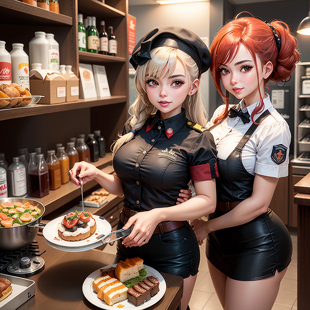 Menina anime em uma cozinha segurando uma garrafa de vinho, detalhes finos. meninas da linha de frente, de meninas da linha de frente, meninas estilo linha de frente, Meninas da linha de frente cg, meninas da linha de frente, Universo Girls Frontline, ( waitress ) garota, Vestindo o uniforme da RR Diner, arte oficial, Arte Oficial, ❤🔥🍄🌪, arte oficial altamente detalhada, arte oficial do personagem, garota misteriosa da cafeteria ( cabelos longos)  ( 5-fingered hands ) (perfect hands )