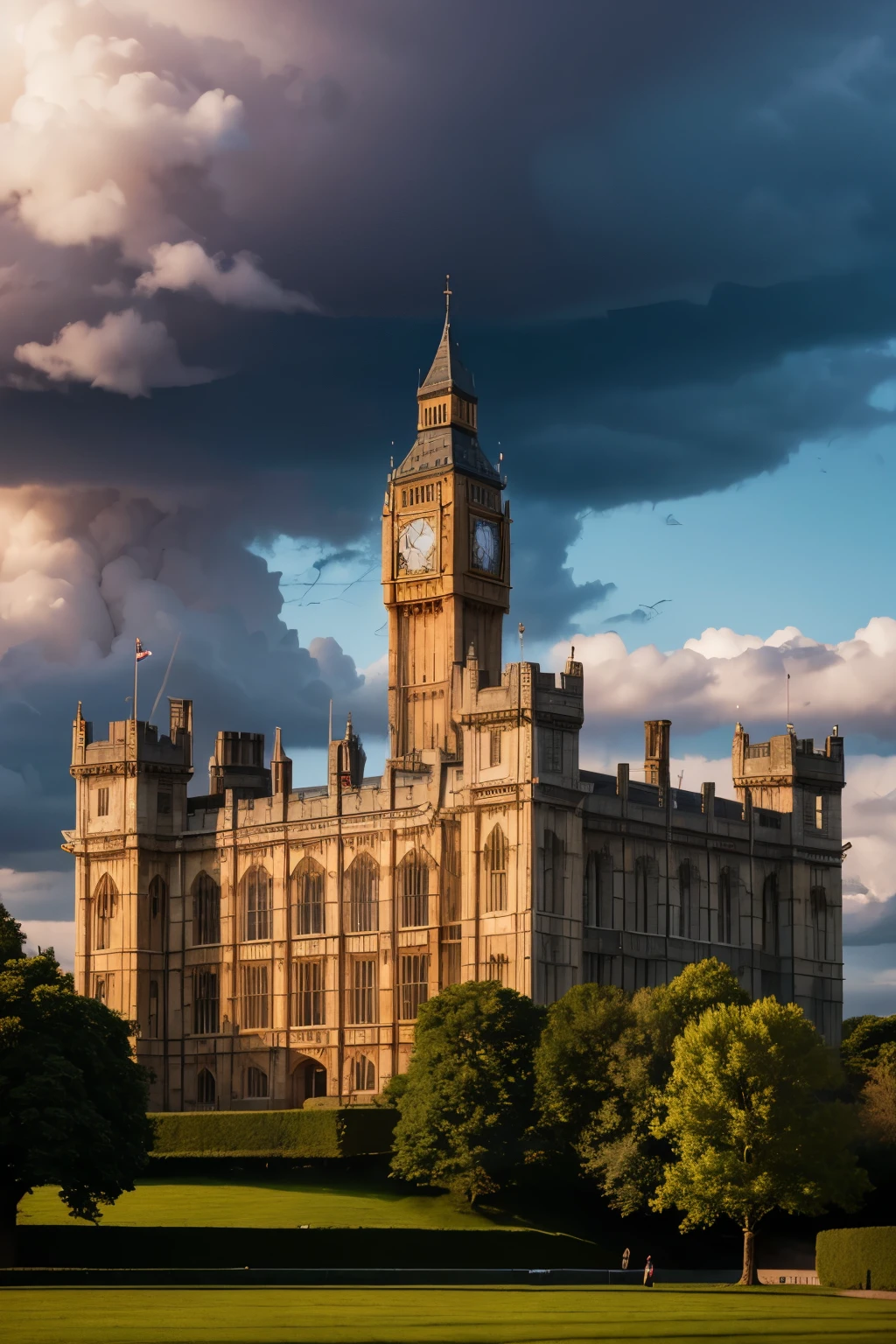 RAW, Best quality, high resolution, Masterpiece: 1.3), England as a Superhero (iu:1.0),
Best quality, high resolution, Masterpiece: 1.3, England the Guardian,
Masterpiece, Steely gaze, Realistic, 1nation, Patriotic colors, Union Jack,
Stoic figure, Towering presence, Victorian architecture, Big Ben,
Detailed landscape, rolling hills, green fields, castle,
Dramatic skies, sunset, lightning, parting clouds,
3D Octane rendering, ray tracing, meticulous details, close-up.
England as a Superhero, standing tall and proud,
