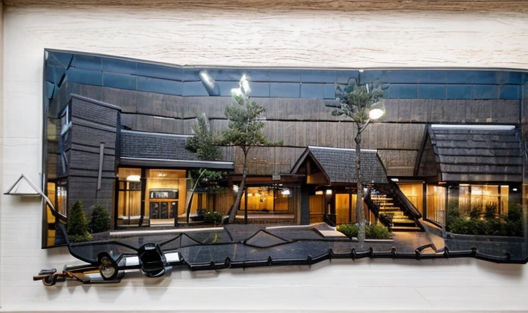 ((( exterior church ))), contemporary style, white wall, wood wall, wood door, glass window, (realistic:1.2), Masterpiece, high quality, best quality, authentic, super detail, outdoors,road,pavement, grass, trees, sky, cloud, (daylight:1.1)