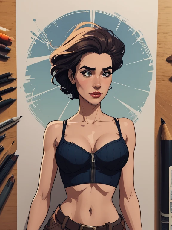 Woman character jeday style warrior armed with a 38 revolver western style atompunk Fallout 4 Jennifer Connelly le with marks of war Cartoon image of a woman .Ilustra??o estilo desenho animado, estilo de arte dos desenhos animados, estilo de arte dos desenhos animados, digital illustration style, estilo atompunk design de personagens altamente detalhado, arte digital detalhada coragem, Forest fan art, Design de personagens de retrato, beautiful digital illustration, retrato de alta qualidade, Arte em quadrinhos, mulher jovem cabelo com transas lindas . Queen Anna of ArendelleBeautiful lined eyes Medium large bust and wonderful sexy clothes. image expression of sexual desire from waist to head illustration Queen Anne of Arendelle atompunk style Fallout 4 The perspective is from below, enfatizando a majestade e o poder da Gigante." armed with a 38 revolver western style with a 38 revolver in her hands jeday style warrior in summer clothes on the beach