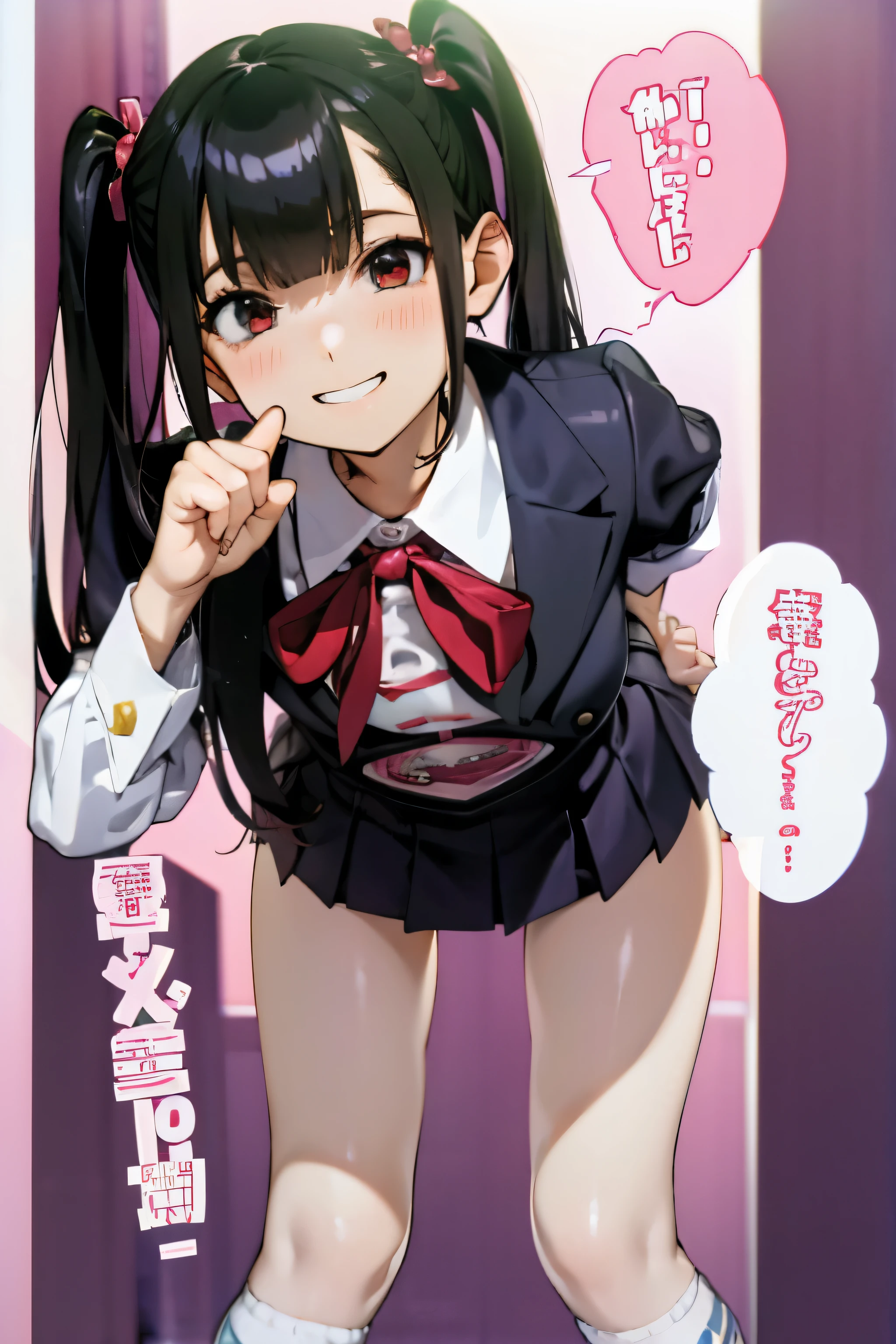 [Friendship：Friendship・ミスフィア/Age: 11/girl]
[Friendship/Hairstyle：Twin tails/Black Hair]
[Friendship/exterior：  Small breasts/Fair skin/Red eyes/Little devil type beautiful girl]
[Friendship/clothing：one piece（Pink）/Pair with knee socks and leather boots。skirt teeth short。Beautiful big breasts。low length。Small breasts。shaved Pussy。Lack of axillary hair]
Friendship/personality tone：First Person「Friendship」Cheeky brat。at the end of the word「teeth」「mean」It may be attached。First Personでボクと言ったり、call me stupid。自分のことをFriendshipと呼ばせることが多い】]
[Friendship/OK：「だからお前teethバカなのteeth！」「This and that？Friendshipのパンツに興奮してしまったのteethか？ダメな大人teethね～」「look、Friendshipの中でお兄さんのオチンチン、ぴゅっぴゅってしちゃうteeth！]
[Friendship/remarks：A little devilteethh girl、She teeth a -like girl with a troublesome tendency to get excited by sexually teasing the main character while abusing him.]、From the back、No pants、Pussy