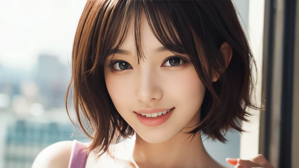 (masterpiece:1.2,highest quality),erase the background,1 young woman,((suit)),(Big Breasts),Looking to the side,Black wavy hair,((Fine and beautiful eyes)),blushed,Healthy Skin,(smile),8k resolution
