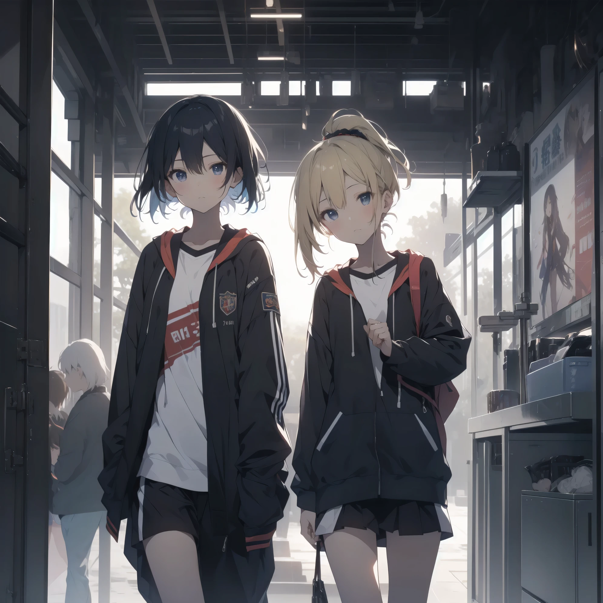 ultra-absurdres-Top quality by artist God, ultra-detailed, high resolution, anime moe artstyle, best anime 8k konachan wallpaper, pixiv contest winner,pool:2810, perfect anatomy,break, 1girl, (Please draw a girl walking to home alone. )break,(Solo,little female, 13-year-old:1.3),Full limbs, complete fingers, (very short hair), ponytail, flat chest, groin, small butt, small black eyes, beautiful detailed eyes, well-proportioned iris and pupils, expressive eyes, highres detailed hair, soft expression, school_gym uniform, official_alternate_costume,gym short shorts,(Detailed Lighting), (Detailed background),solo_focus, in the School commute route. break,super detailed skin, Best cinematic lighting powered by famous artist, 8k,beauty illustration,photoshop_(medium),very aesthetic,break,((artist:futa_(nabezoko) )), artist:bolze ,artist:oyari_ashito ,artist:kantoku ,