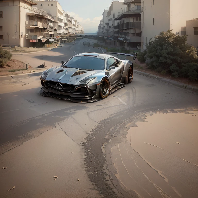 masterpiece, best quality, Fast cars on the road, Wide body, Low quality granular, [ The art of math ]!!,  Filming, kodakchrome : , Mercedes, HD, HDR photos, 完美的masterpiece, Low resolution, hdr render, Made with photoshop(Extremely detailed CG Unity 8K wallpaper), (best quality), (Best Illustration), (The best shadow), absurd, Realistic lighting, (abyss), Beautiful and delicate light, Artworks by Peter Mohr Bacher,