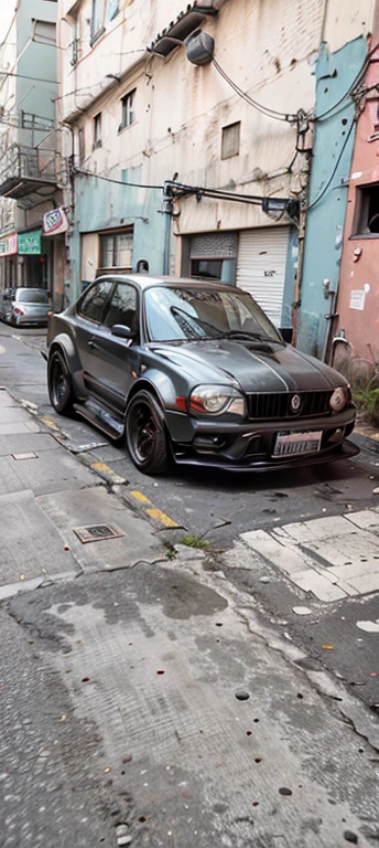Fast cars on the road, Wide body, Low quality granular, [ The art of math ]!!, Granular low quality, HDR shooting, kodakchrome : : Eight thousand, steel gray body, Volkswagen Skoda, HD, HDR photos, A perfect masterpiece, high resolution, hdr render, Made with photoshop