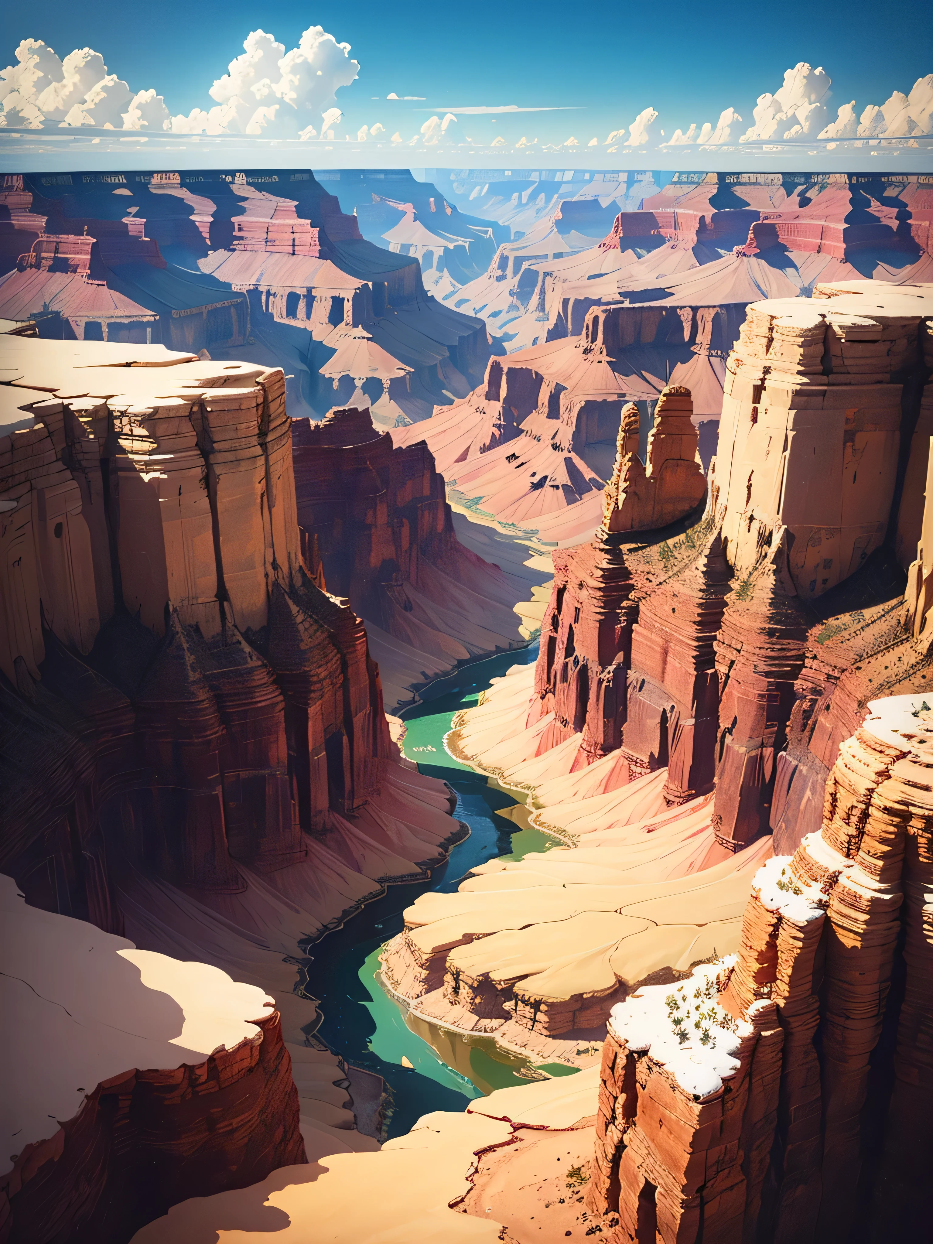 illustration poster of the grand canyon
