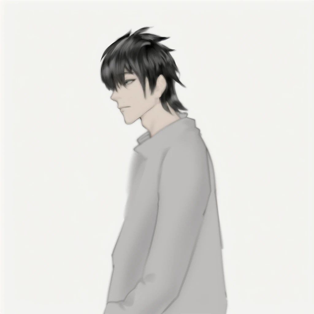 Make him like an anime(1boy), fix his posture, add shading