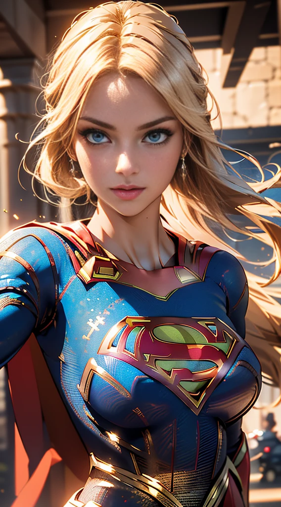 ((Best quality)), ((Supergirl's Masterpiece)), highly detailed: 1.3, 3D,
Stunningly beautiful, exquisitely crafted, a true work of art, Supergirl's masterpiece comes to life in this captivating image. Every detail, from the intricate lines of her 1Female Mecha to the curve of her sexy body, is rendered in 1.3D with breathtaking precision.
Her blonde hair cascades down her back, long and flowing, while her bright blue eyes gaze intensely forward, full of determination. The mecha, adorned with the iconic S symbol on her chest, towers above, (chubby:1.2), (huge breasts:1.2),
