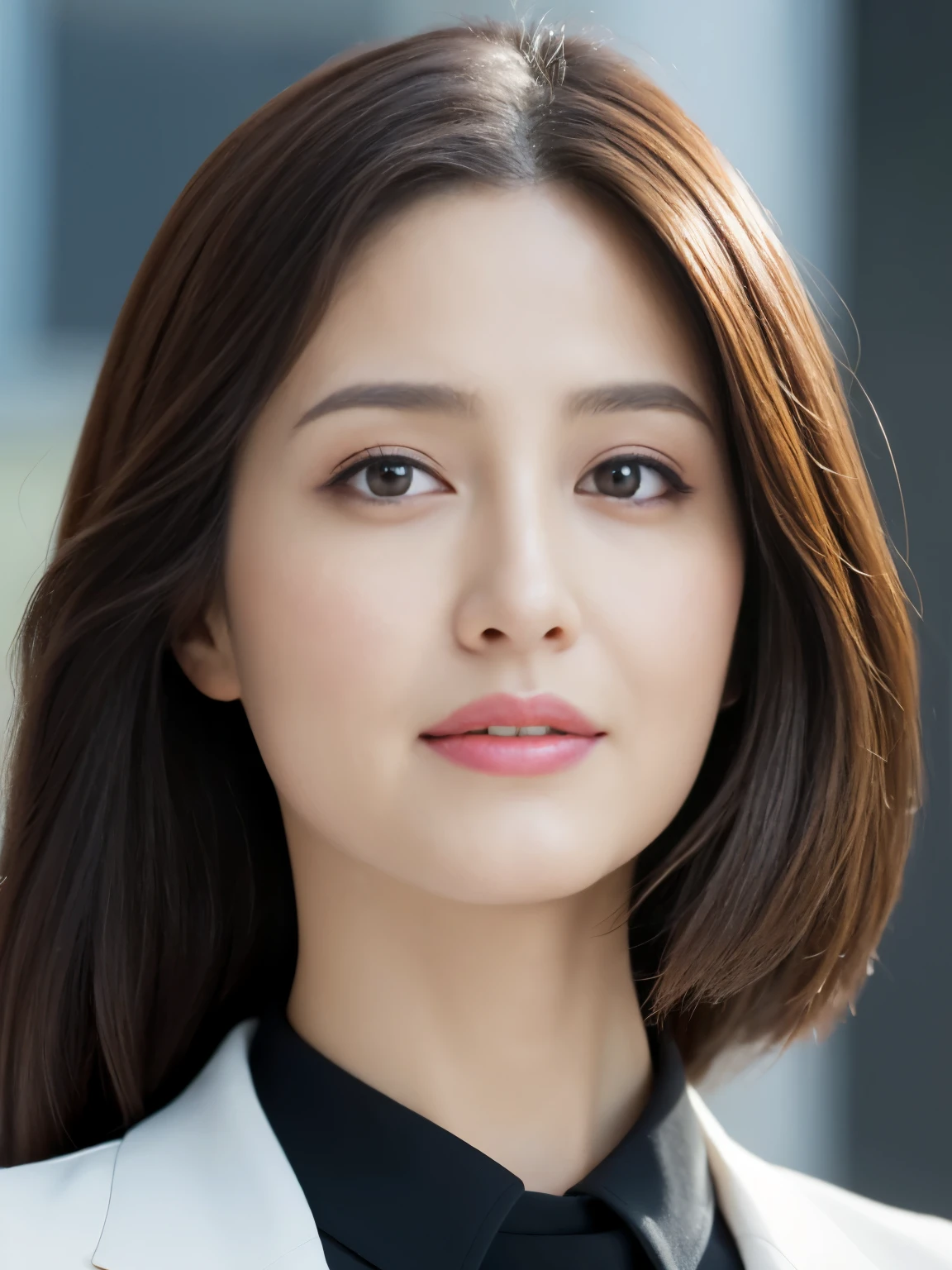 ((angelina sole)),((highest quality, 8k, masterpiece : 1.3)), Sharp focus : 1.2, Beautiful woman with perfect figure : 1.4, Slim Abs : 1.2, ((Dark brown hair)), (Natural light, City Street : 1.1), Highly detailed face and skin texture, Beautiful Eyes, double eyelid、((Professional makeup:1.3))、((Sexy Mature:1.3))、Thick lips、Lip gloss、eye make up,((Arabic:1.3)),Close-up portrait, Model Body、Wear a business suit, Sharp focus, Perfect dynamic composition, 美しくてBeautiful Eyes, Thinning hair, ((white division:1.3))