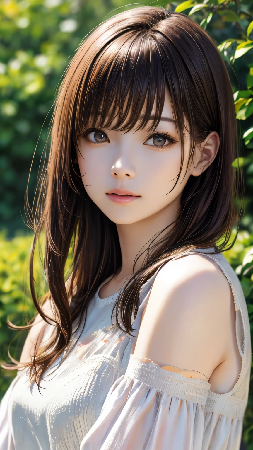 (hig彼st quality、8k、32k、masterpiece)、(Realistic)、(Realistic:1.2)、(High resolution)、Very detailed、Very beautiful face and eyes、1 girl、Round and small face、Tight waist、Delicate body、(hig彼st quality、Attention to detail、Rich skin detail)、(hig彼st quality、8k、Oil paint:1.2)、Very detailed、(Realistic、Realistic:1.37)、Bright colors、Full Body Shot