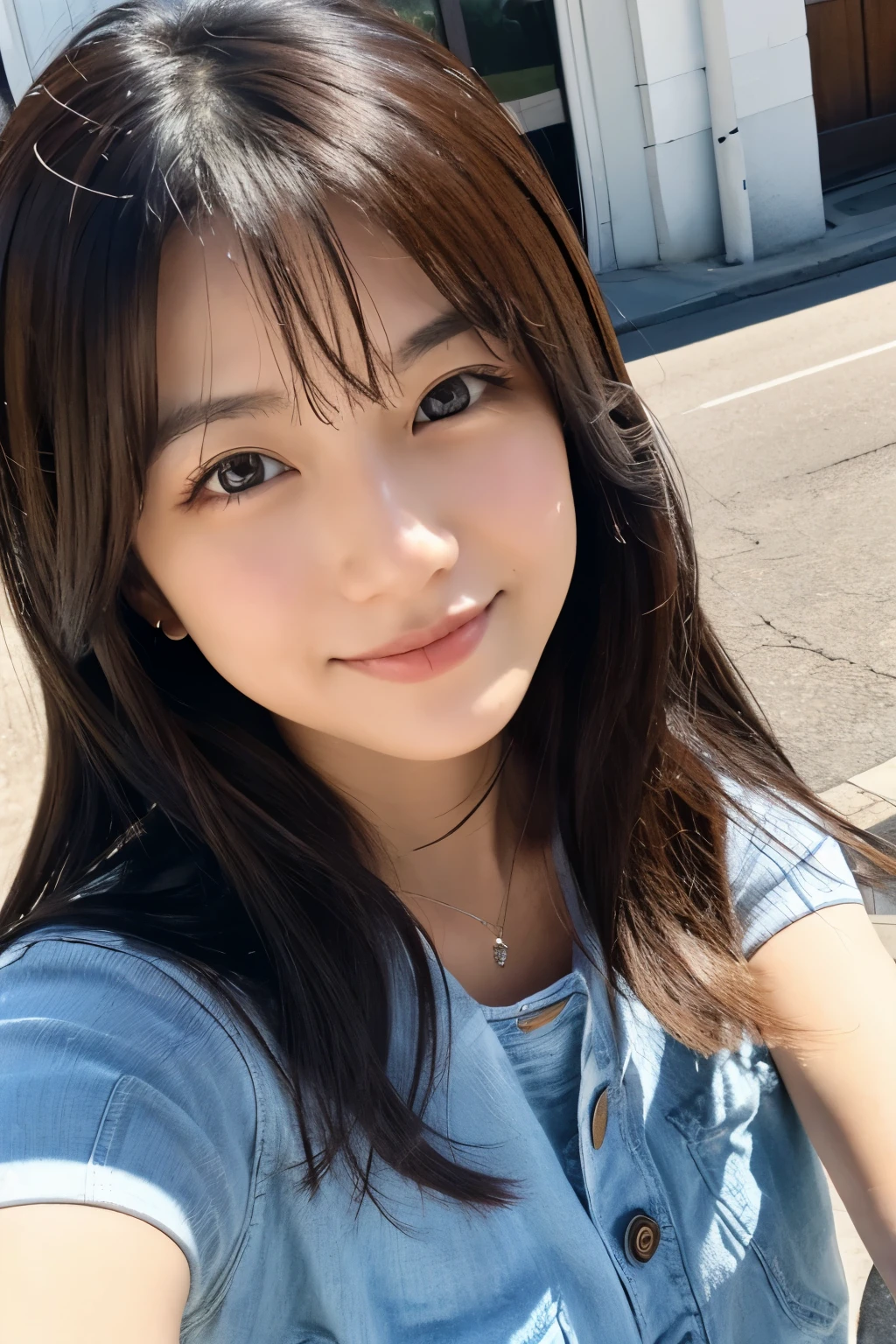 A cute woman who resembles Riho Yoshioka