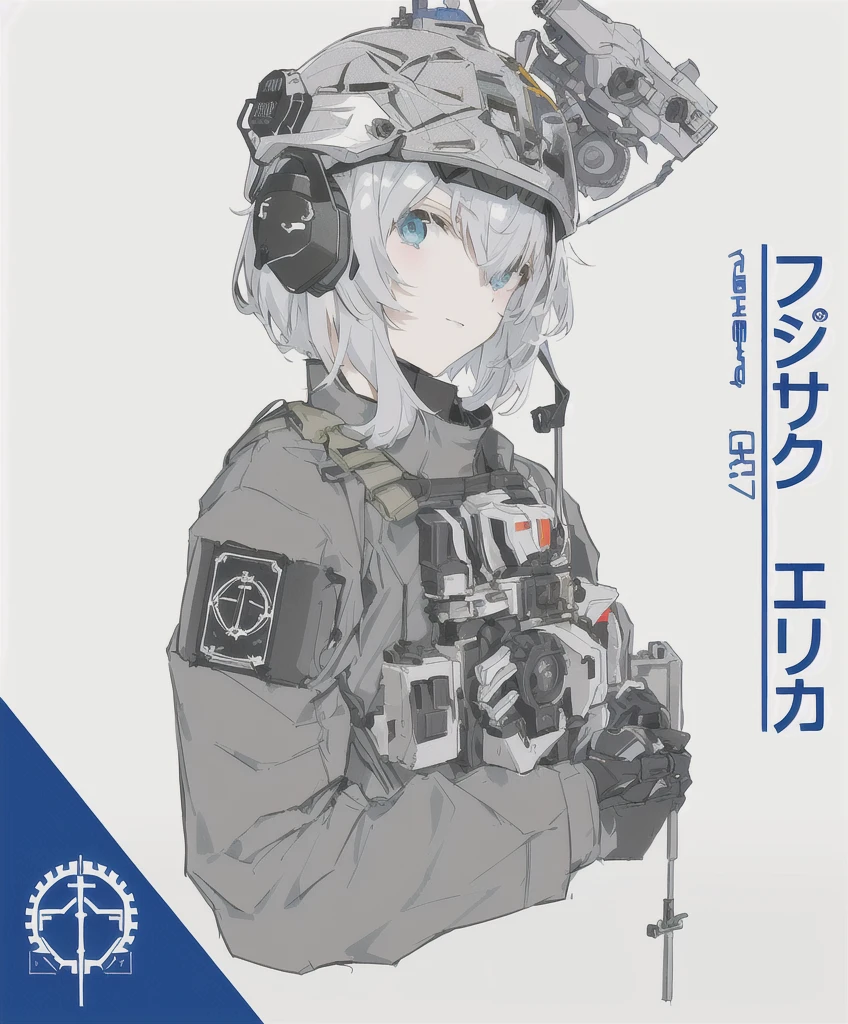 Anime character with camera and helmet, Mechanized soldier girl, Portrait N-9, Nihei's Mixed Style, Fleet Collection Style, infantry girl, # Mecha, Complete!! girl, hello gear, Mecha asthetic, rb6s), Nihei Tsutomu style, Lingchang, Official album, official art works