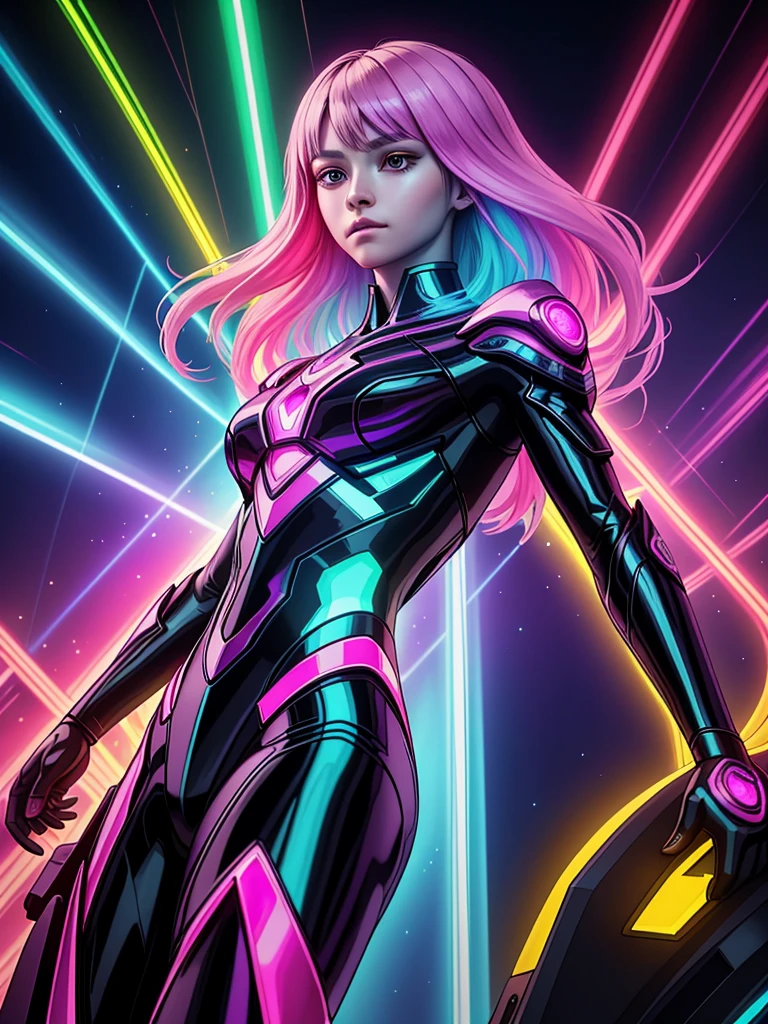 shimmering energetic vibrant <lora:Bodysuit v13:0.6> science fiction bodysuit fashion show, saturated, colorful, color-rich, manic, optimistic, driven, full of energy, highly saturated, luminescent, luminous, inner light, glowing, shining, glinting, iridescent