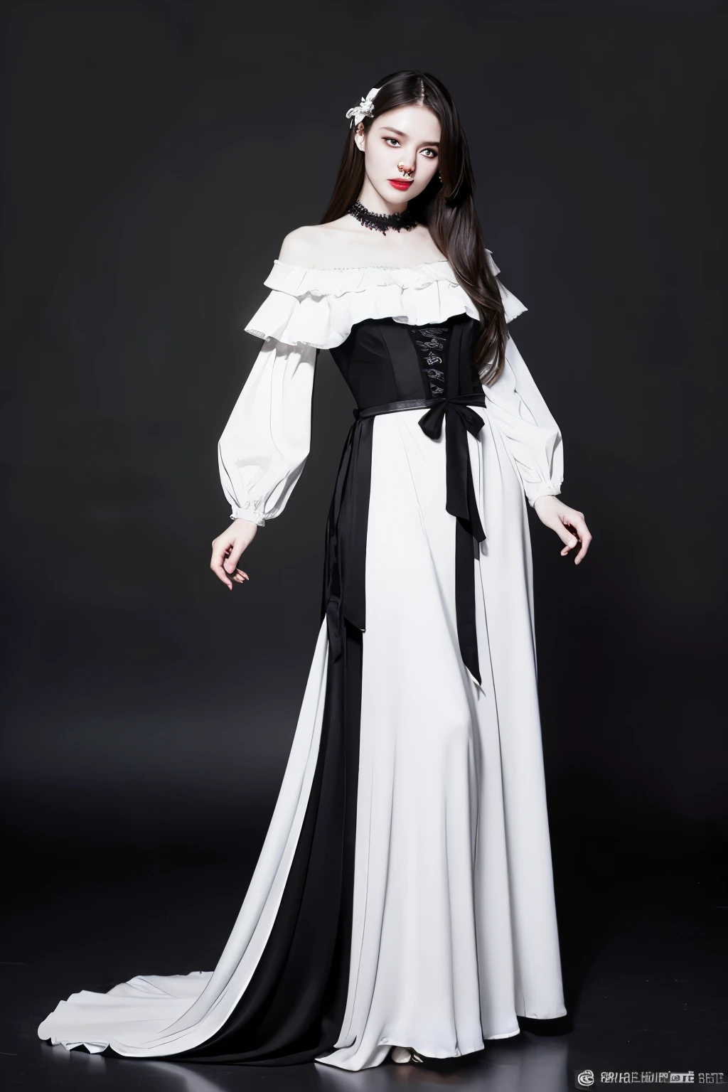 ((best quality)), ((masterpiece)), (detailed),
whole body、Snow White becomes a terrifying zombie、Medieval clothing、Long Hair