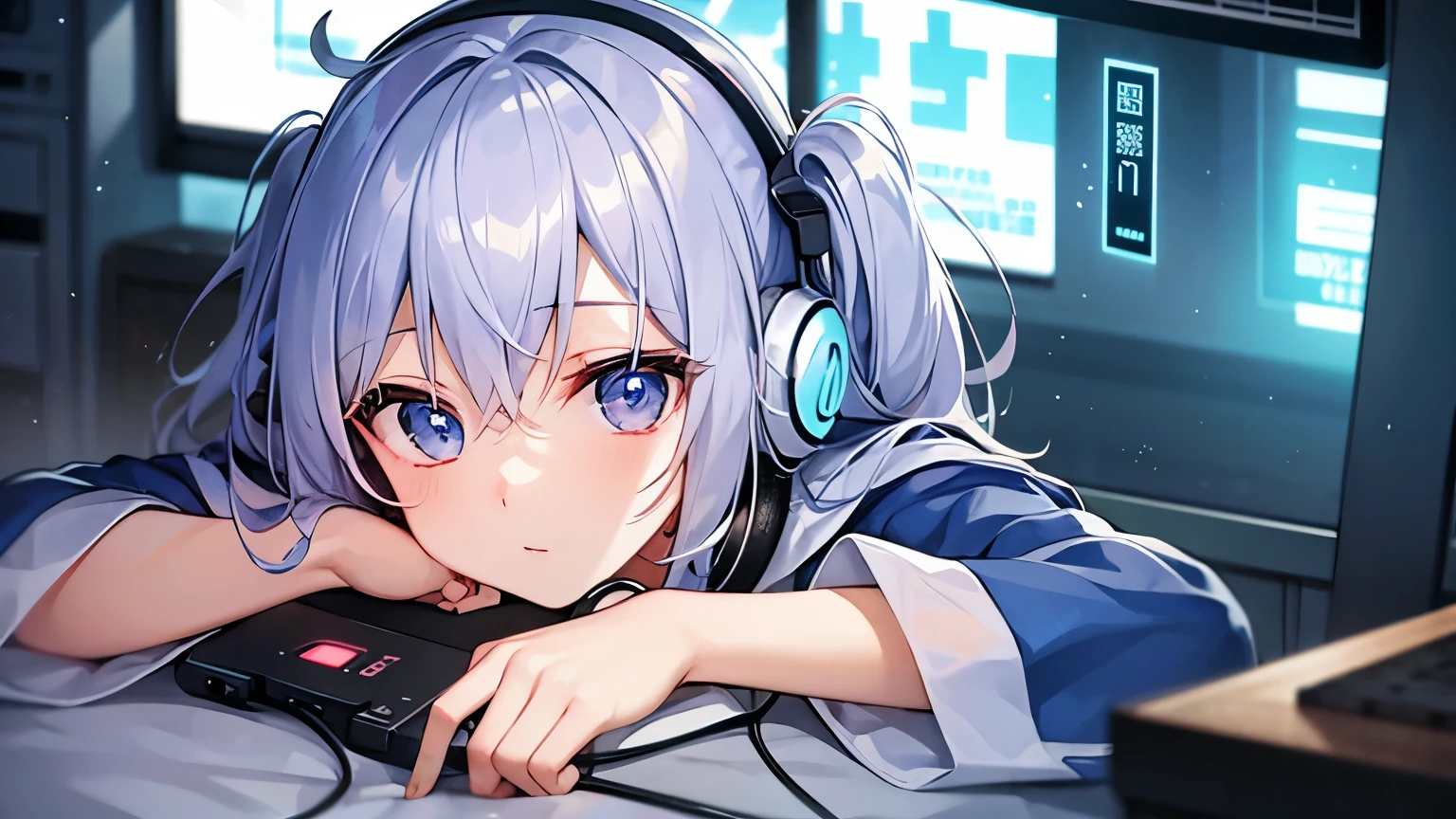 Girl、Healing、Calm、jazz、headphone