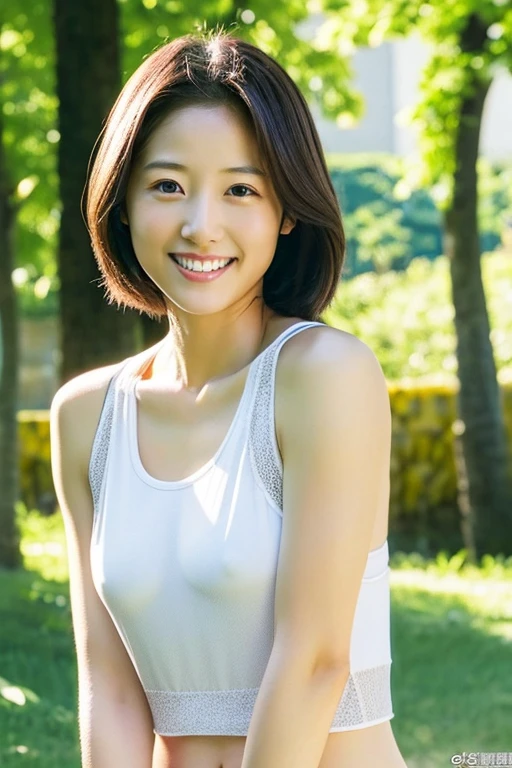 20th Generation、woman、Glamour、Outdoor、sexy、Natural Makeup、smile、cute、beautiful、chest、Satomi Ishihara、Yuriko Ishida、Izumi Inamori、Sato Honami、Rei Dan、short hair、Sports