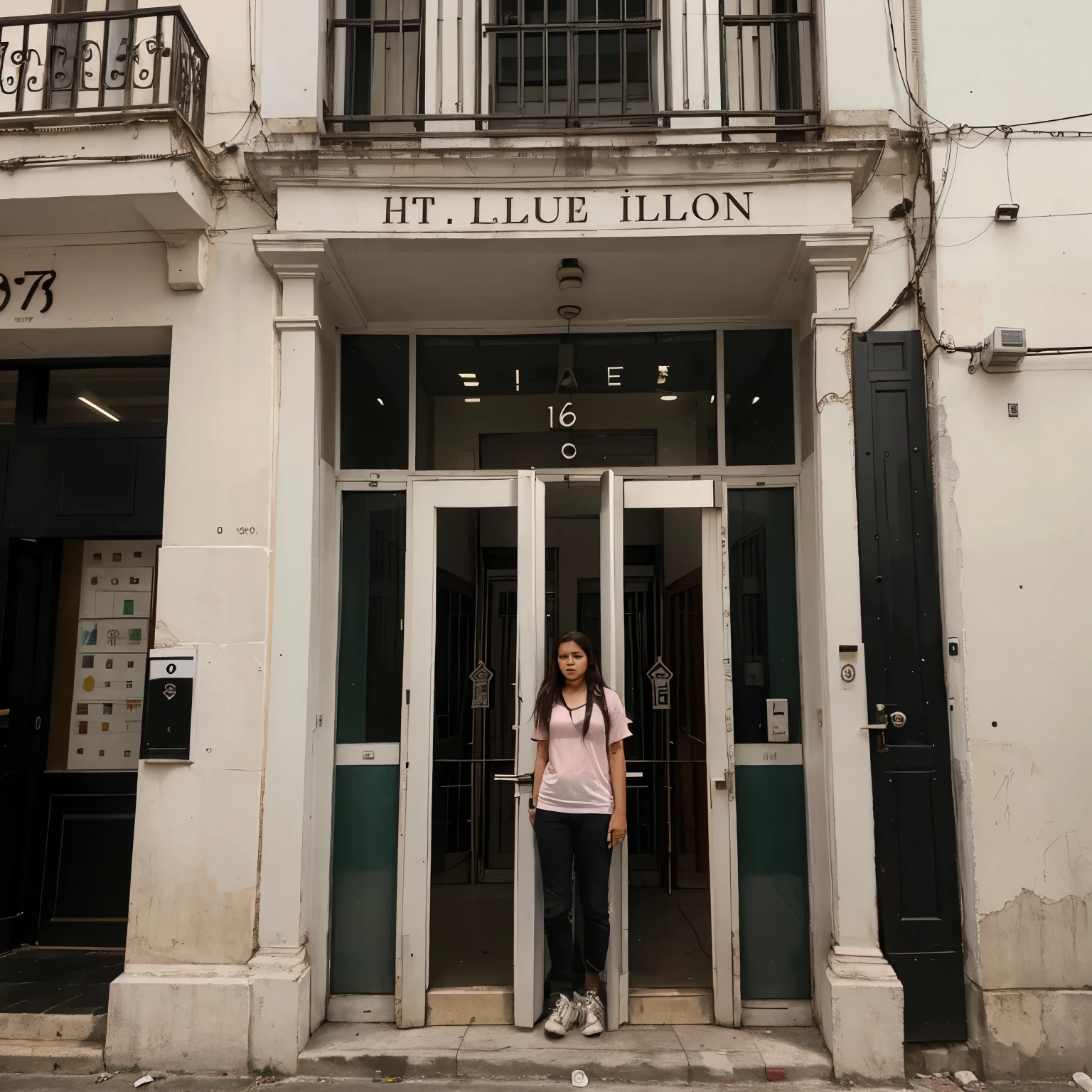 na fachada de um predio, acontece um crime, that a is found dead on the facade of the building, o predio tem 15 andares e aconteceu de manha, ela foi jogada do 7 andar
