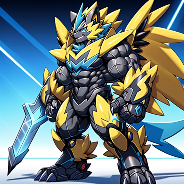 (LUCARIO, 8K), giant mechanical Muscular LUCARIO is trampling the city, NSFW, LUCARIO is over 1000 meters long.
Additional details: (masterpiece, official art, 8k, best quality) terrifying and imposing design, (smoke and flames rising from the destruction in the background, a lone figure) (high-tech bio-mecha armor, real texture material), (gigantic muscles, Gigachad Muscular, big muscle, pecs, triceps, traps, unusually developed muscular body, body full of huge muscles. showing off muscles, pectorales enormes, Exaggeratedly huge muscles.),(Spread wings, It has wings, have big wings, golden wings), (whole body shines like metal, Wearing cyberpunk mecha, emphasizes the muscles, suit fully made of metal, intricate armor, Robotic suit, suit fully made of metal, cyborg), (giant LUCARIO, LUCARIO's giant robot, Powered exoskeleton with the same design as LUCARIO), (Masterpiece, highres) (Detailed head, Detailed Body, Detailed abs, full body), (black color hyper penis, hyper black penis),