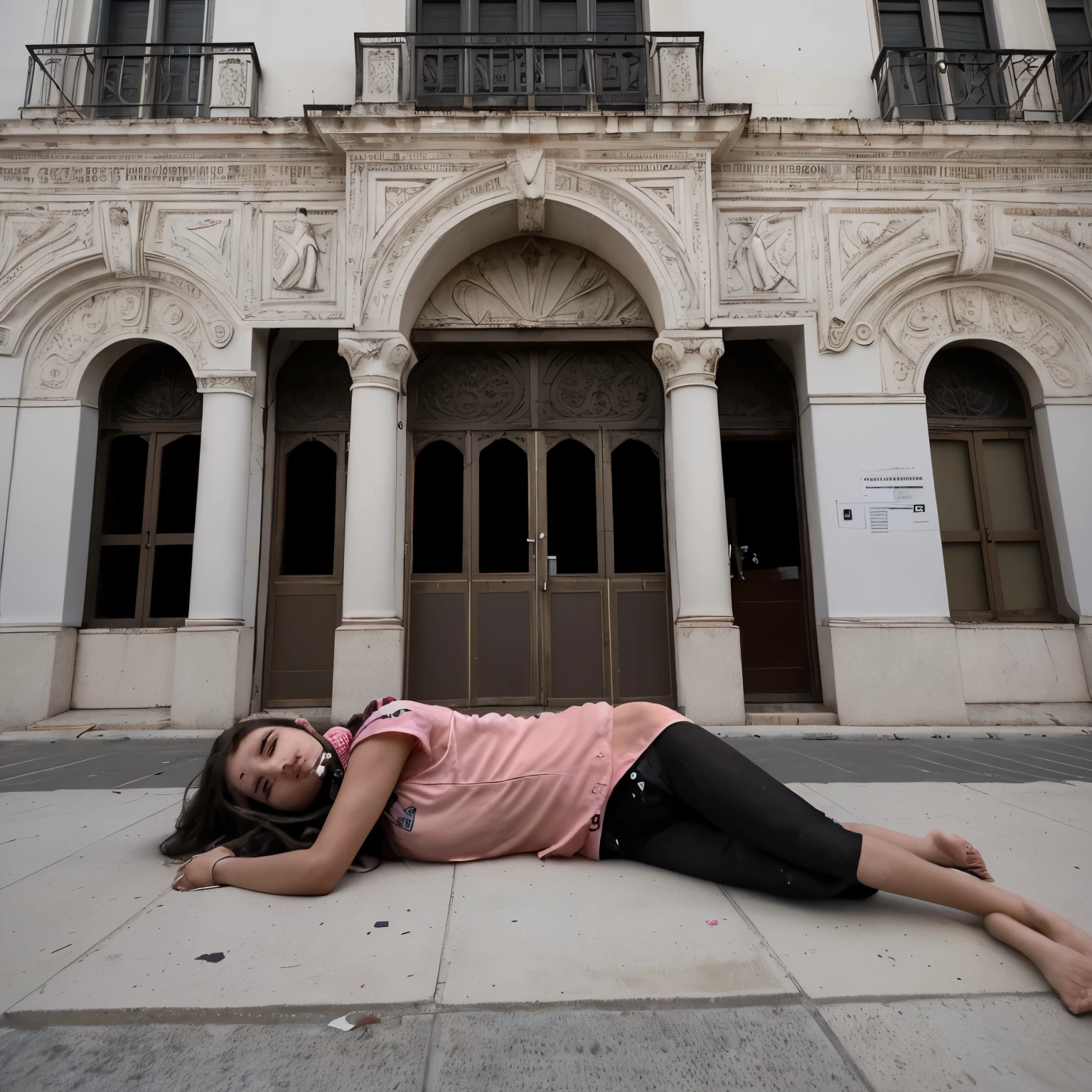 na fachada de um predio, acontece um crime, that a 16-year-old girl is found dead and lying on the facade of the building, o predio tem 15 andares e aconteceu de manha, ela foi jogada do 7 andar.
