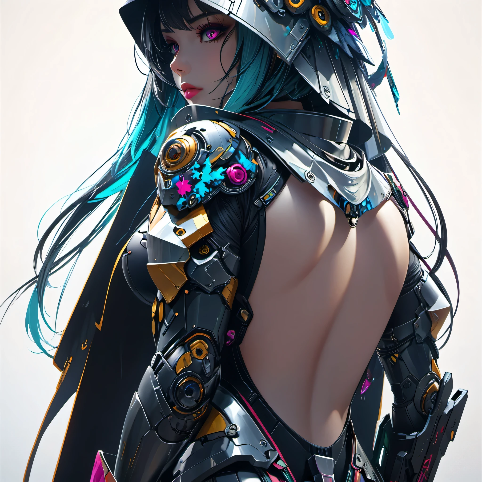 Fractal Art、sword、Close-up of a woman in armor、anime art wallpaper 4k, anime art wallpaper 4k, anime art wallpaper 8k, Anime Style 4k, 4K Detailed Digital Art, Highly detailed digital art in 4K, Amazing artwork in 8K, Beautiful Art UHD 4K, Digital Cyberpunk Anime Art, rossdraws cartoon vibrant、Contemporary art