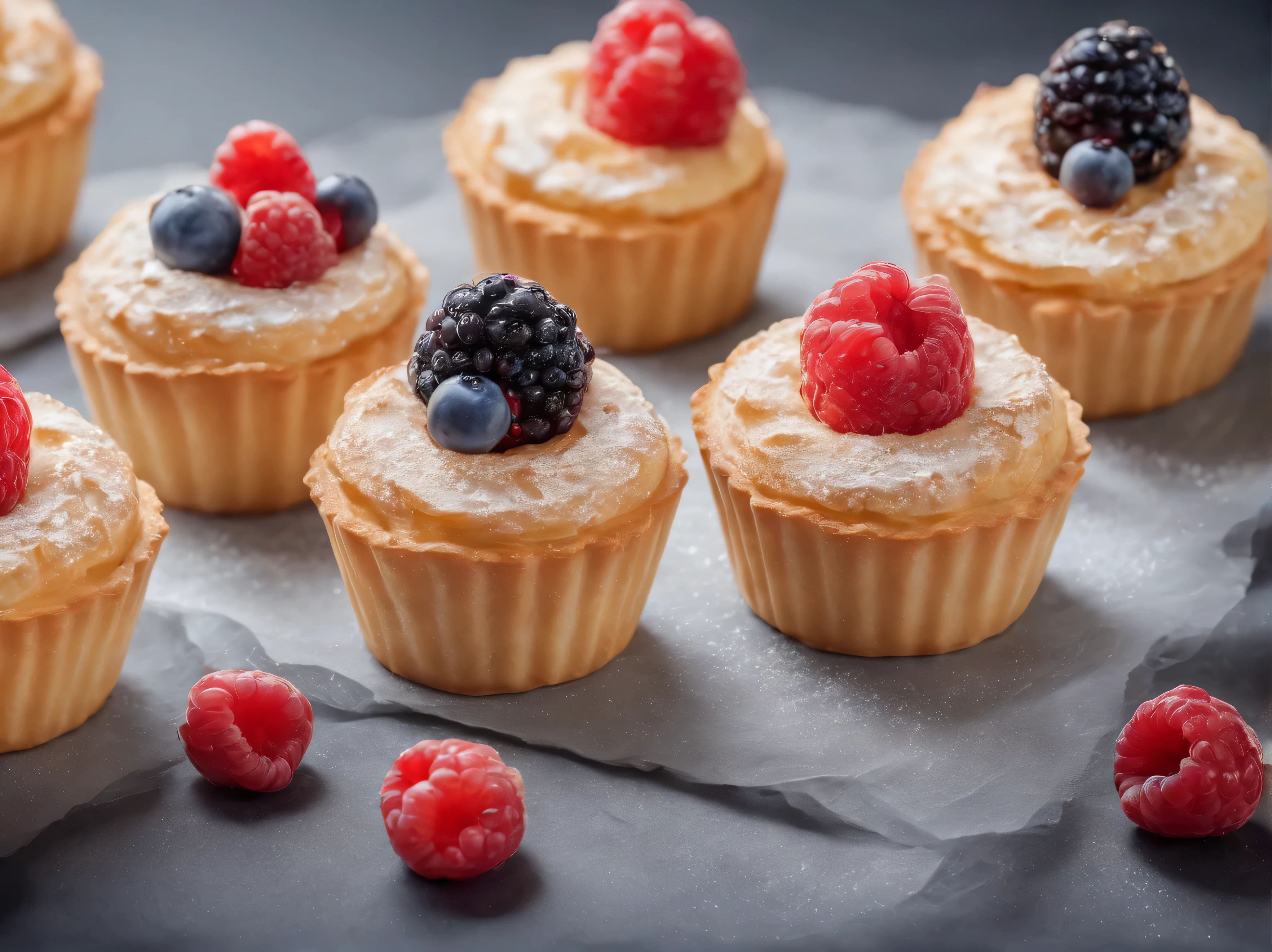 Delicious pastries, Movie, Professional photography, Studio Lighting, Studio Background, Advertising photography, Intricate details, Ultra Detailed, Surreal, 8K Ultra HD