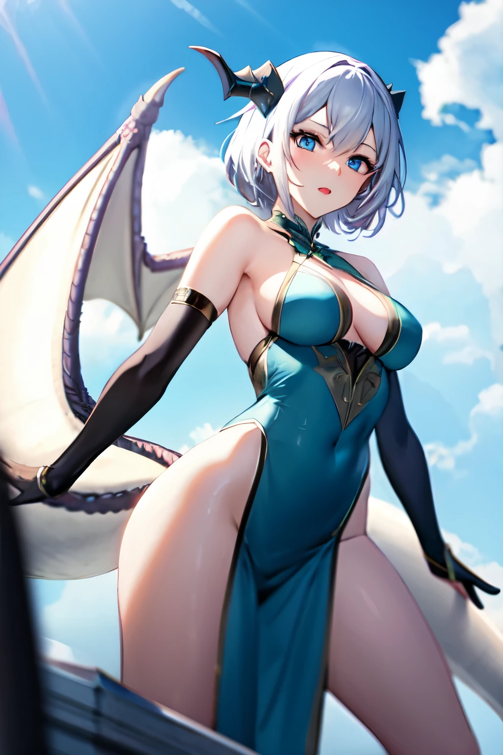 (dragon,Blue Eyes,White body)
