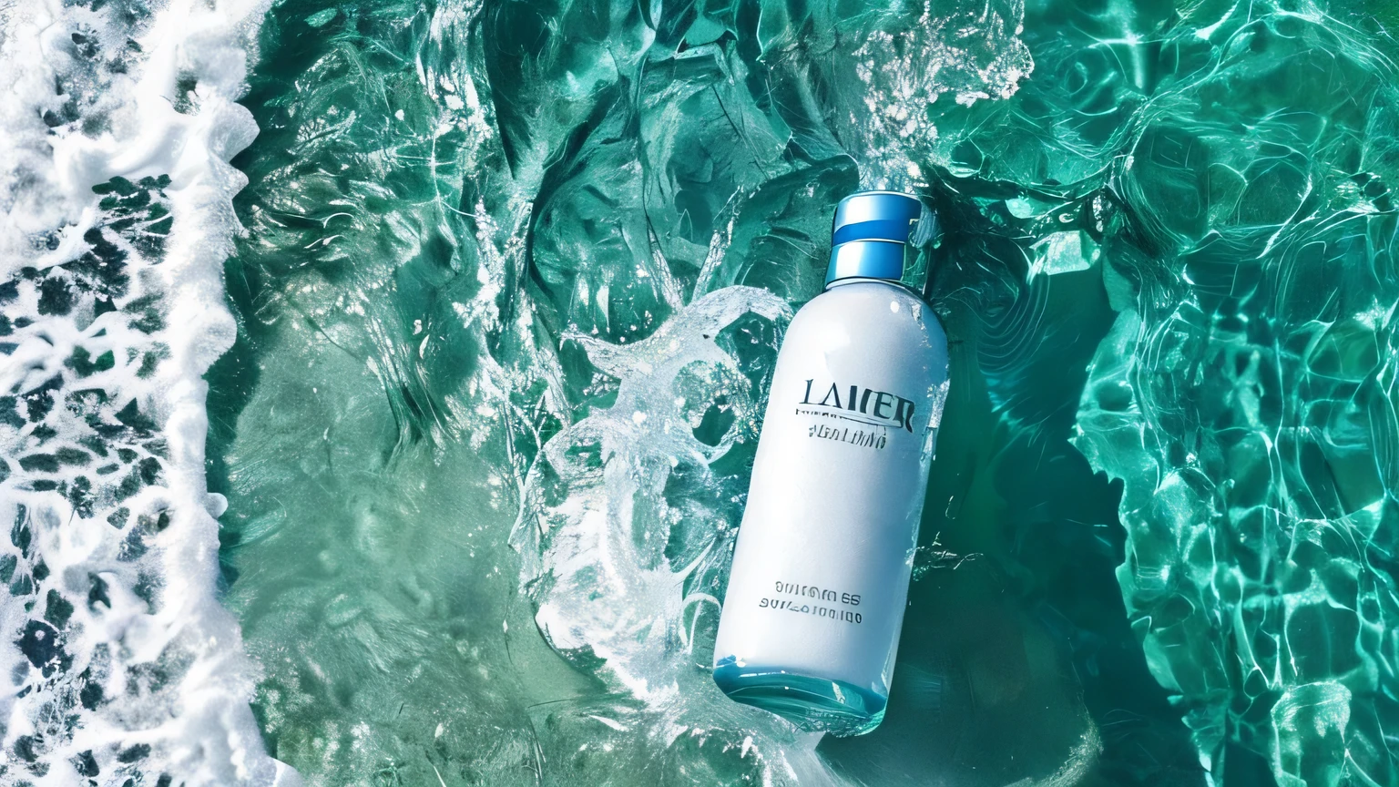 lamer,bottle,from above,no humans,still life,water,waves,splashing