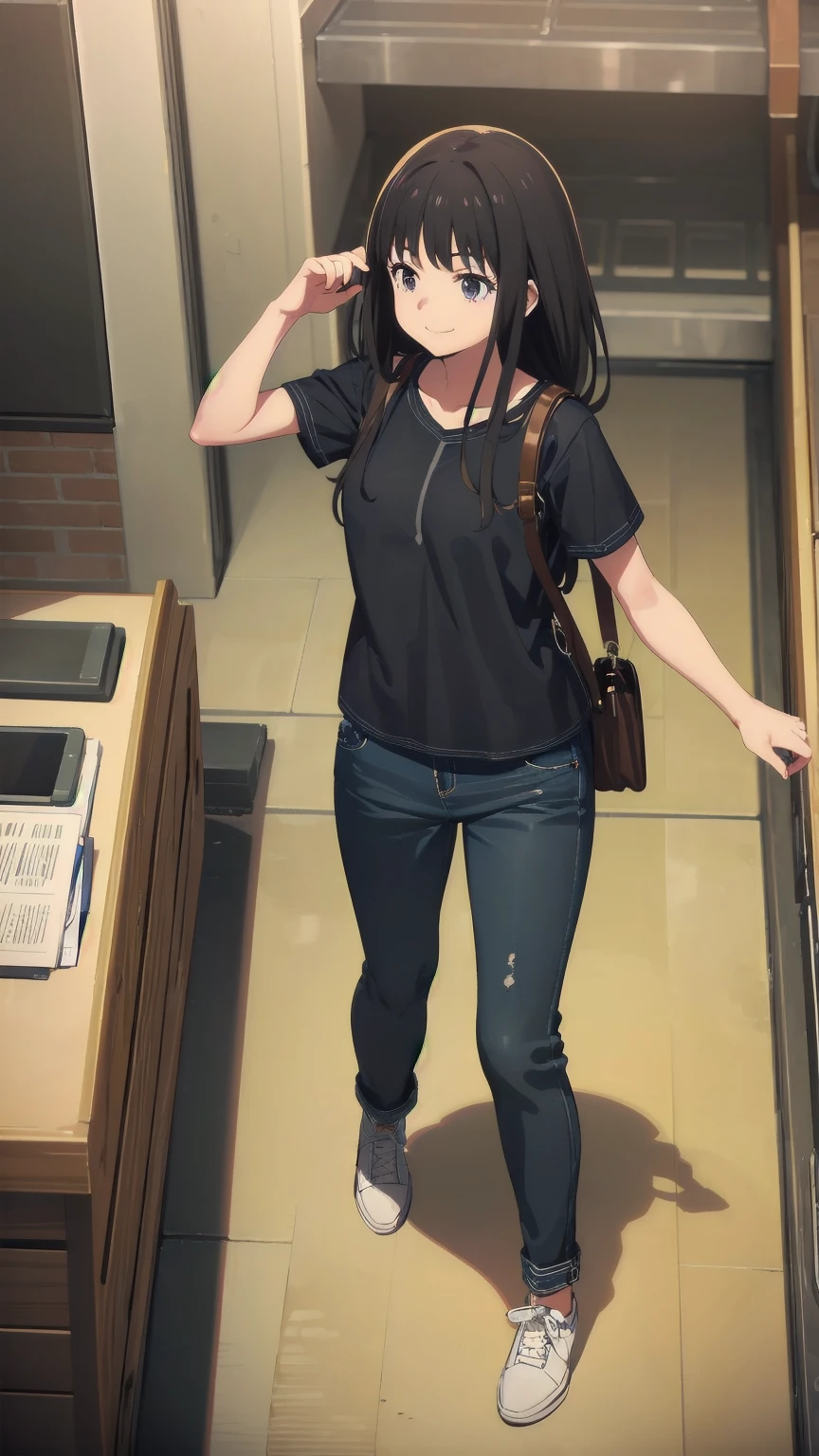 (((Pixel Perfect, Perfect detail))), alone, 1 girl, takina inoue, from above, smile, Concert hall, on stage, dancing, full Body, indoor