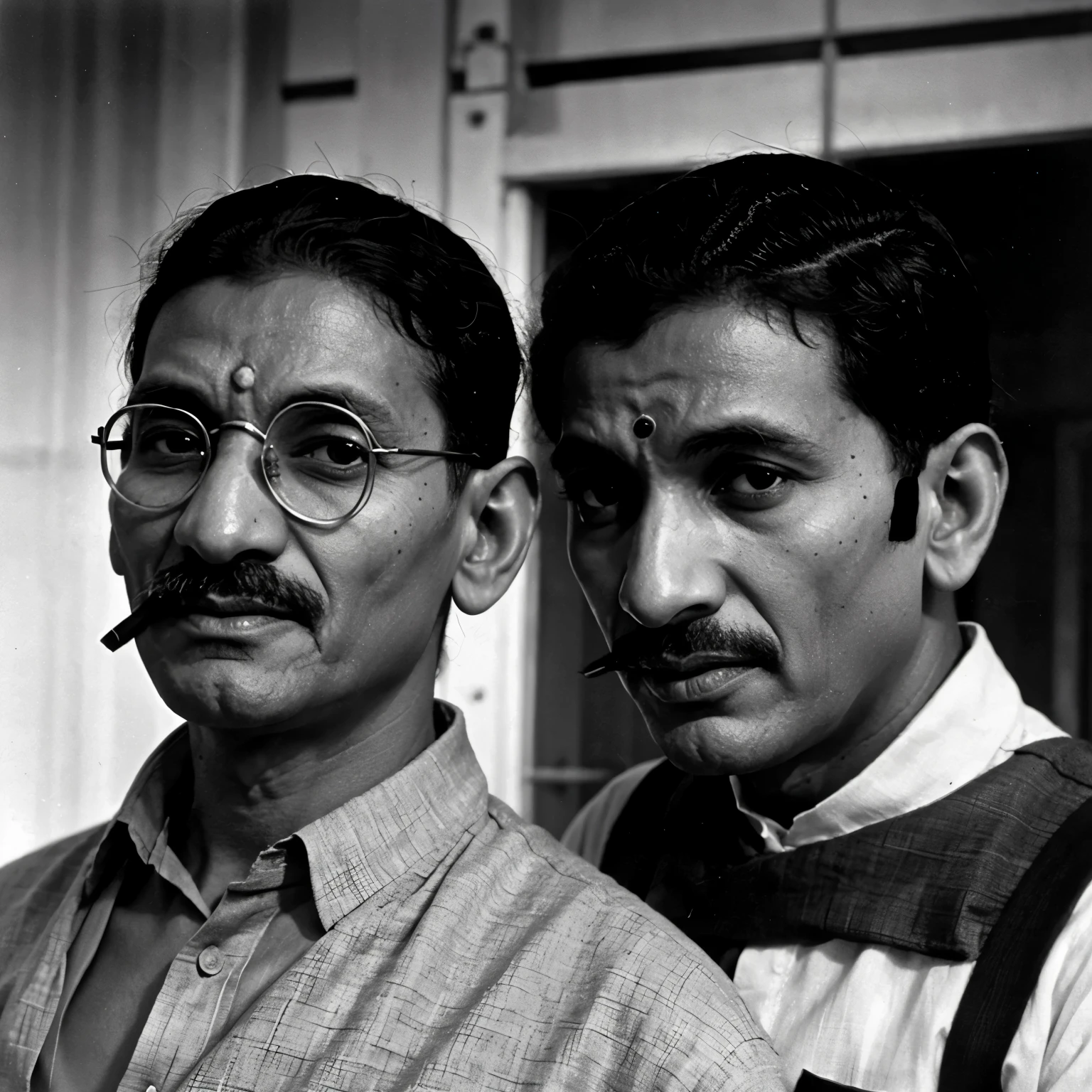 Mahatma Gandhi with nathuram godse