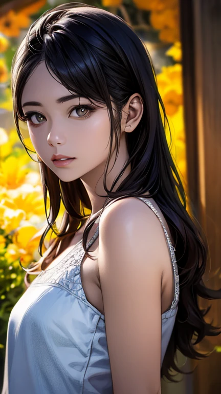 (hig彼st quality、8k、32k、masterpiece)、(Realistic)、(Realistic:1.2)、(High resolution)、Very detailed、Very beautiful face and eyes、1 girl、Round and small face、Tight waist、Delicate body、(hig彼st quality、Attention to detail、Rich skin detail)、(hig彼st quality、8k、Oil paint:1.2)、Very detailed、(Realistic、Realistic:1.37)、Bright colors、Full Body Shot
