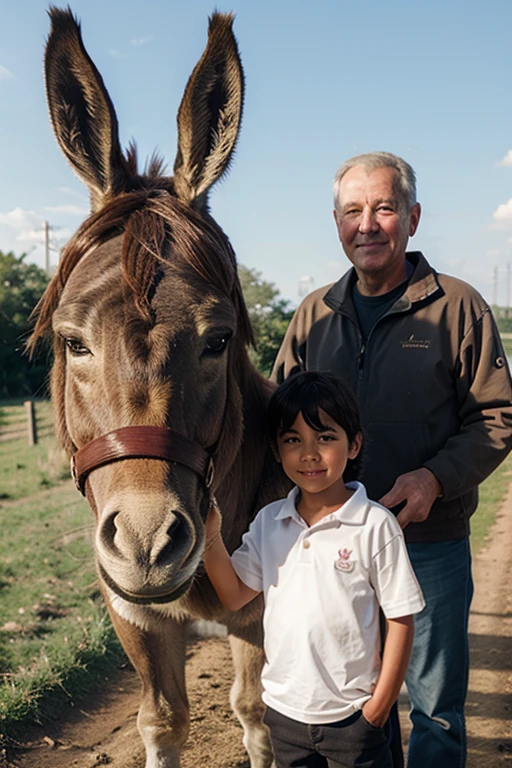 Me, my dad and the donkey